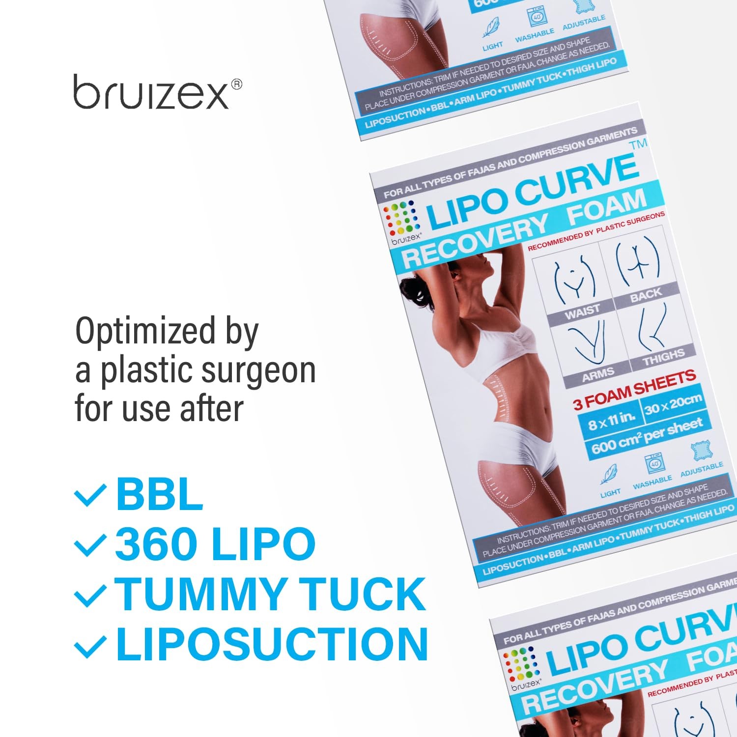 Lipo Foam Post Surgery Pads, Liposuction Recovery Foam Boards, Compatable wit…