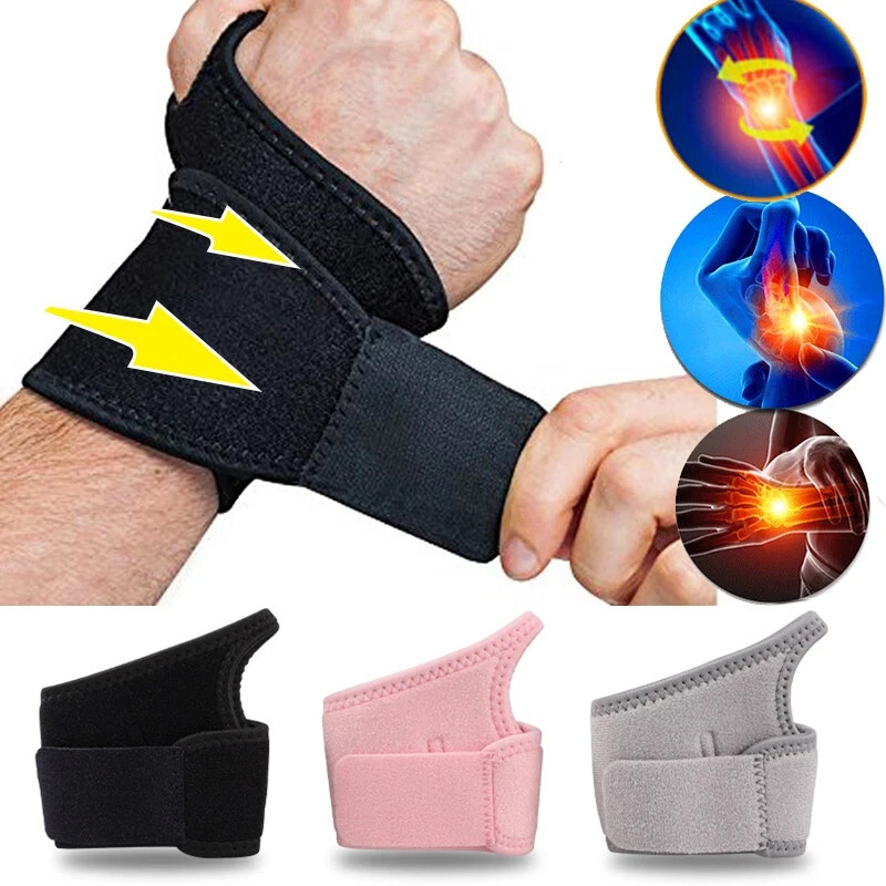 Sports Wrist Band Brace Wrap Support Gym Strap Carpal Tunnel Adjustable Bandage