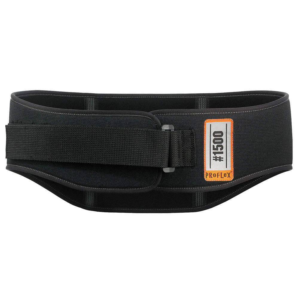 PROFLEX BY ERGODYNE 1500 Back Support,Black,Foam,Nylon,Rubber,L 34DW06