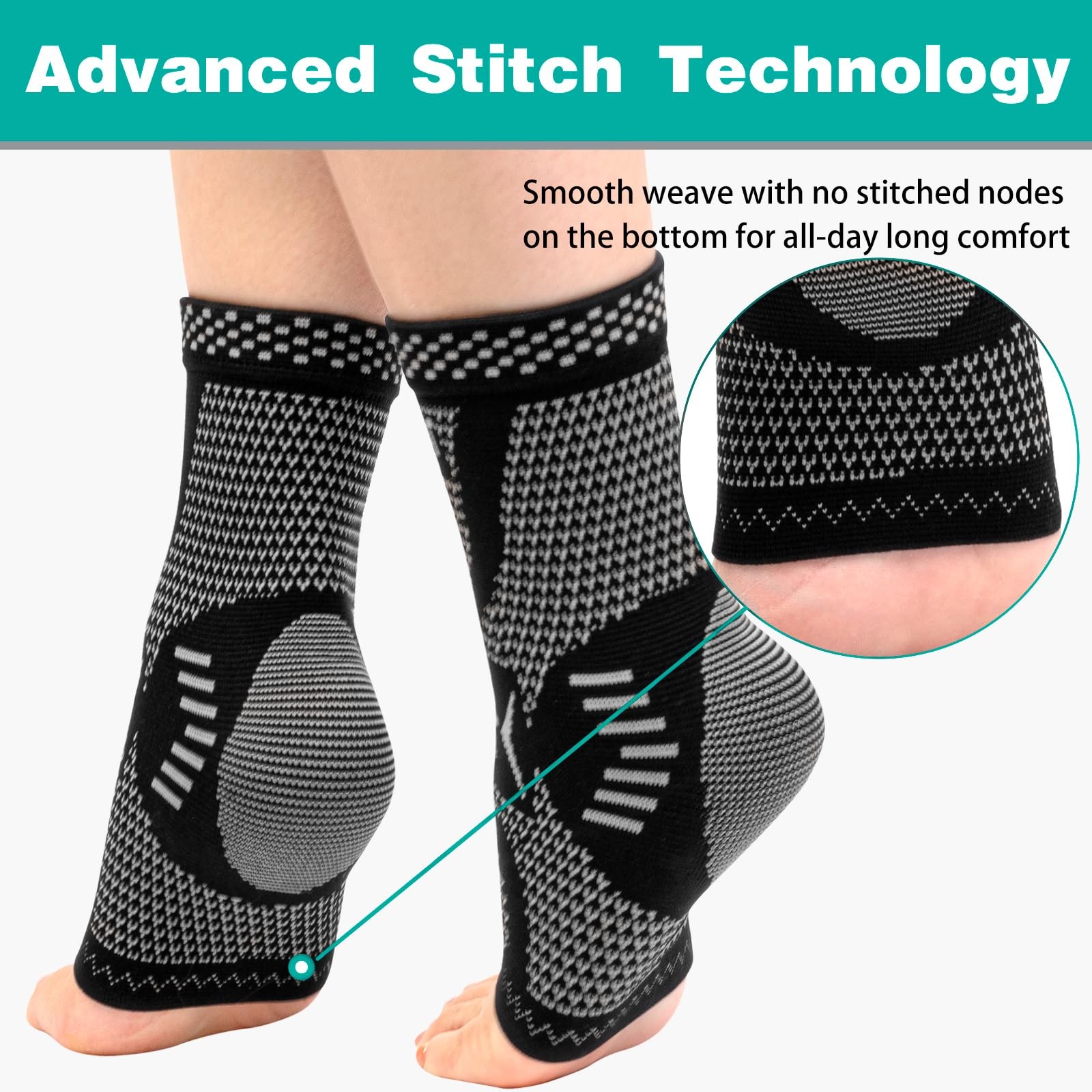 Ankle Brace for Sprained Ankle Compression Sleeve, Copper Infused Ankle Suppo…