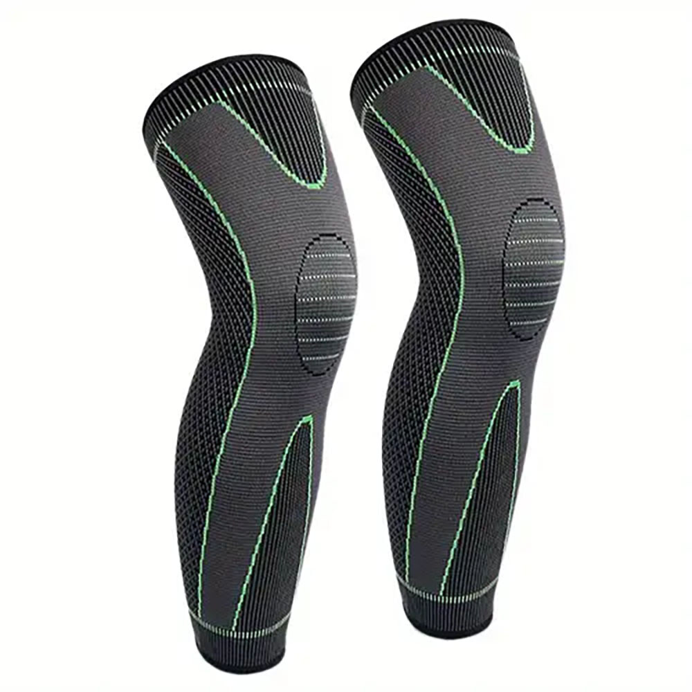 Full Leg Long Compression Sleeves Knee Brace Support for Sport Joint Injury Pain
