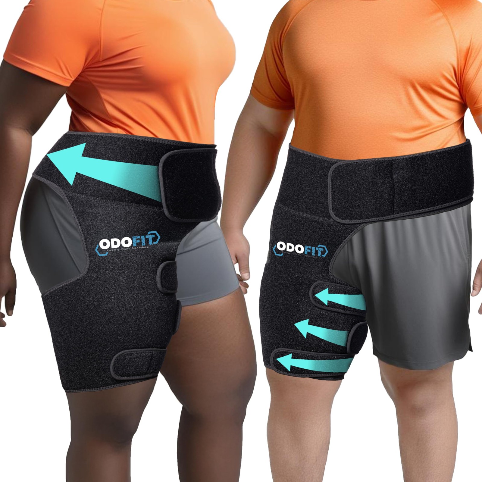 5 In 1 Hip Brace Adjustable Compression Wrap For Sciatica And Hip Flexor Support