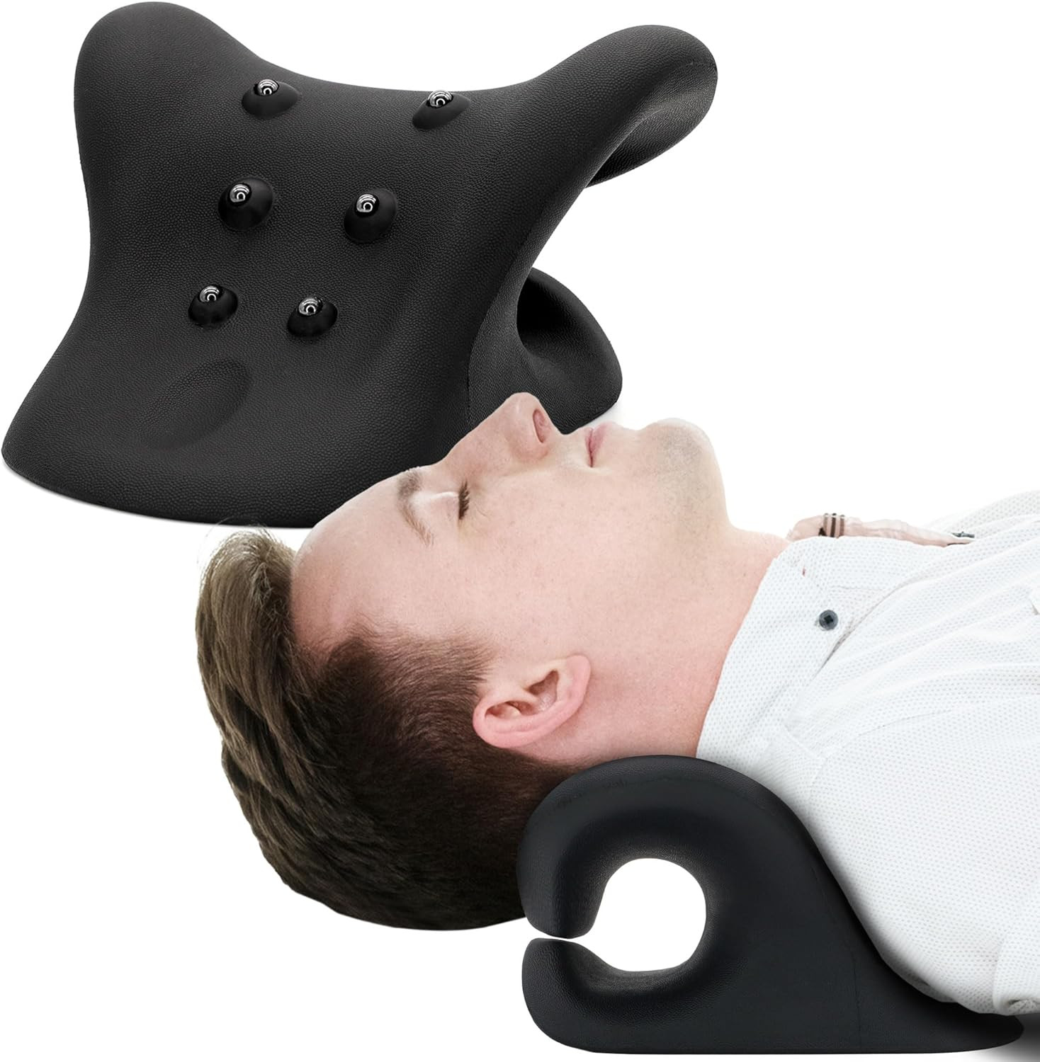 Neck & Shoulder Traction Device, Neck & Shoulder Relaxer, Magnetic Therapy, Cerv