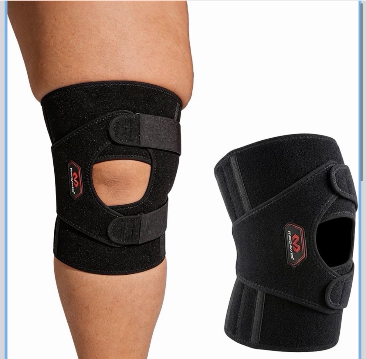 McDavid VOW Plus Size Knee Brace with Steel Stays – XL/2XL – Black Compression