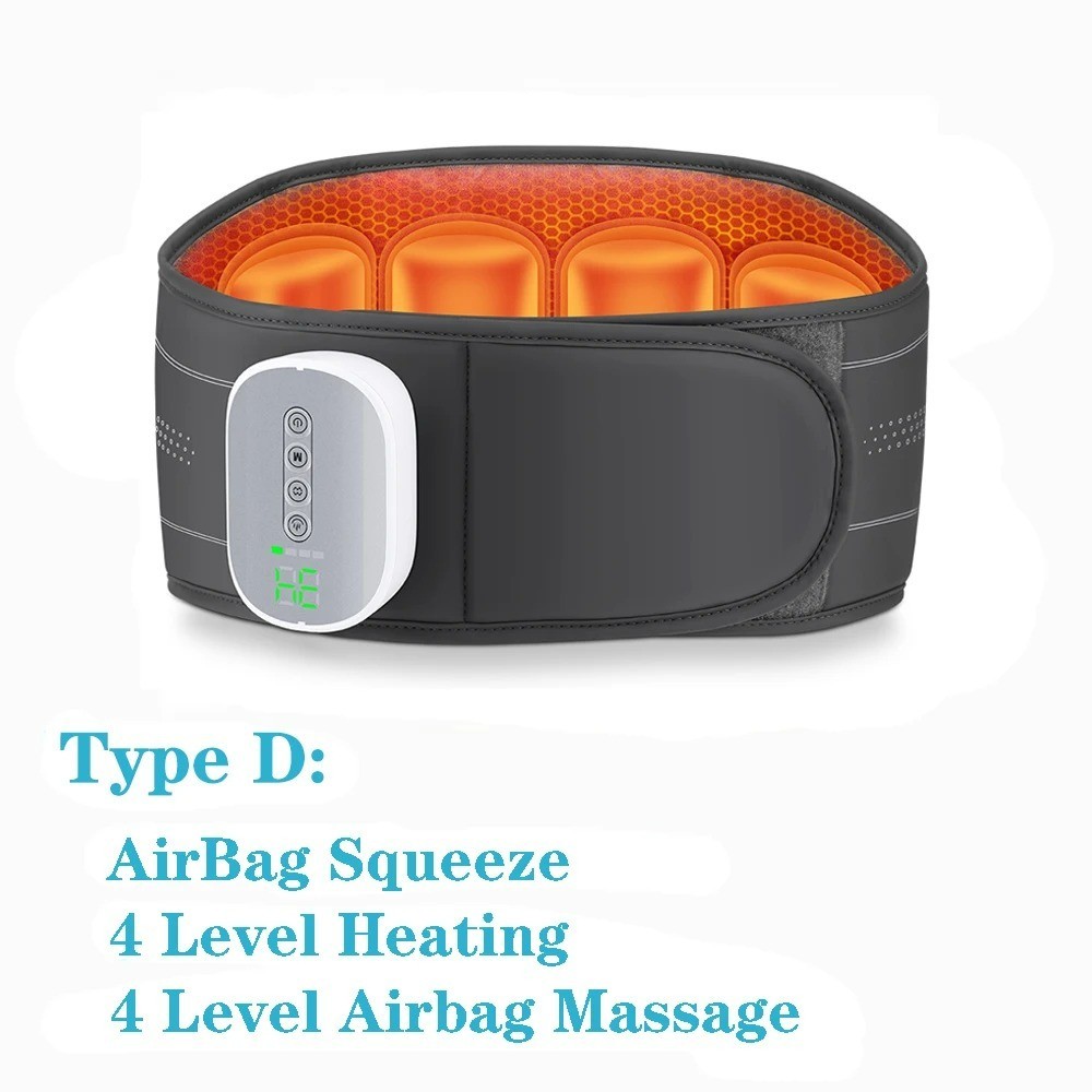 Inflatable Heating Waist Belt Lumbar Support Vibration Massage Back Brace