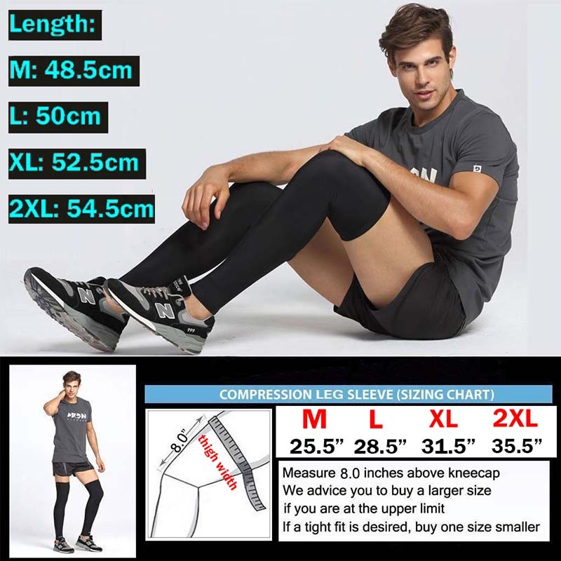 Thigh High Compression Sleeve Brace Calf Leg Support Knee Stockings Men Women