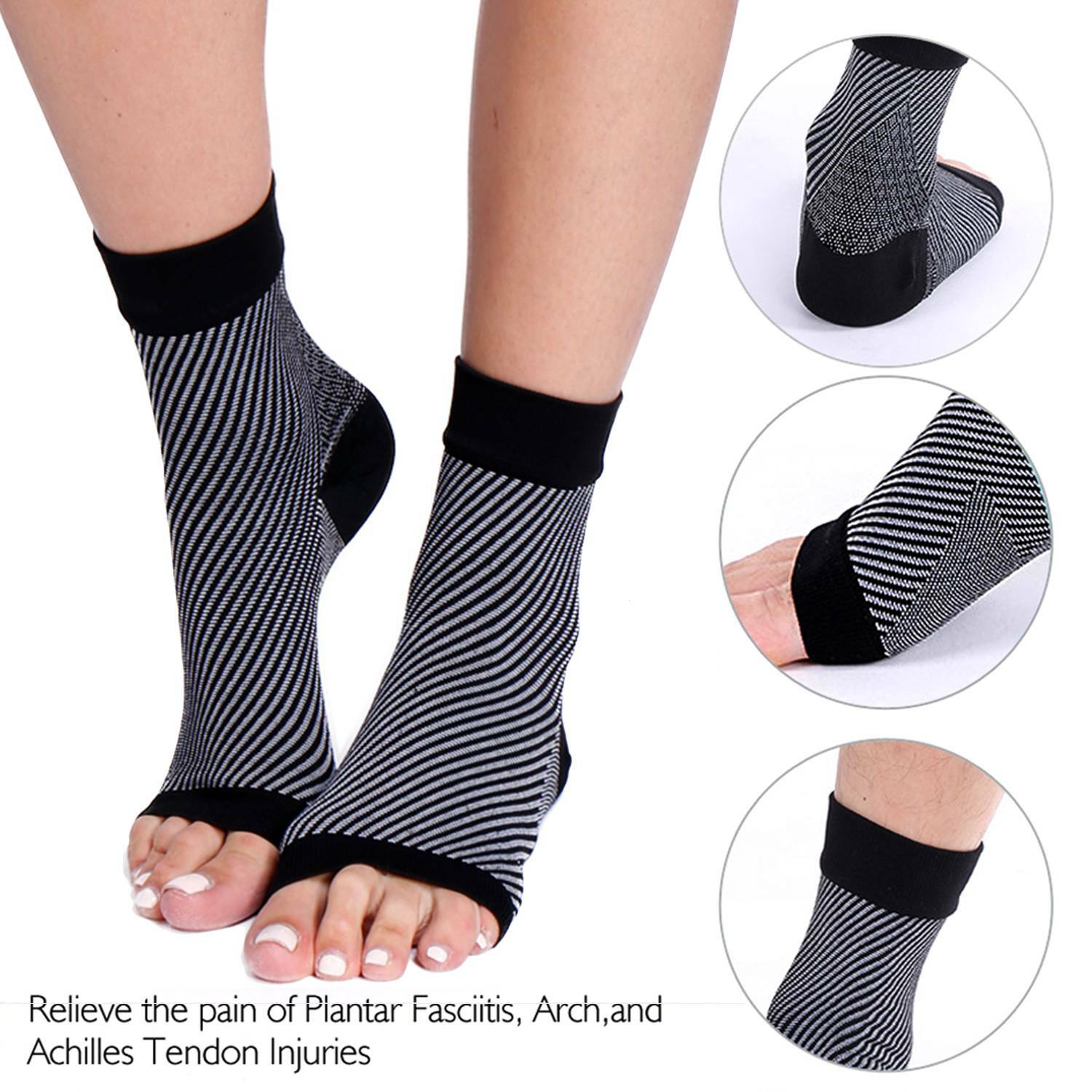 Varicose Veins Compression Socks Ankle Brace Support Foot Pain Relief Tennis