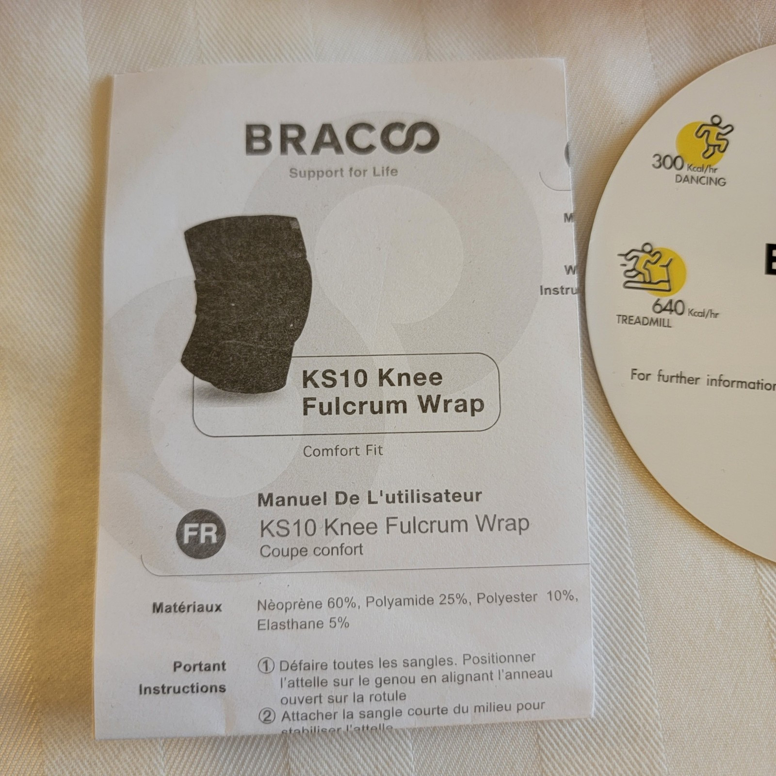 BracCo Knee Fukcrum Wrap, New, Model KS10, Pink