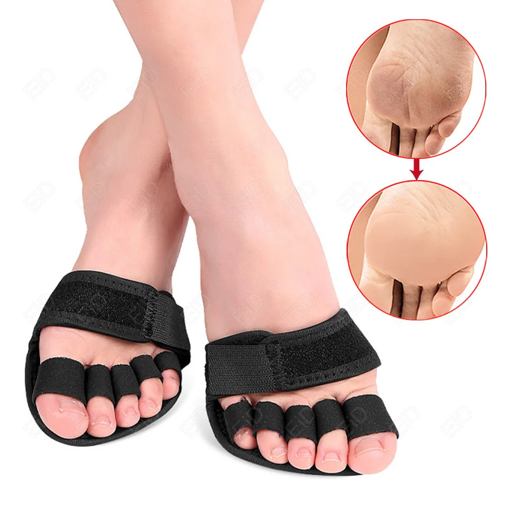 Adjustable Metatarsal Forefoot Pads Half 5 Toe Bunion Sole Forefoot Fabric Pads