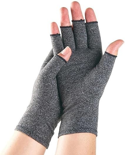 Premium Bamboo Gloves – Compres Arthritis for Men and Women Large, Gray