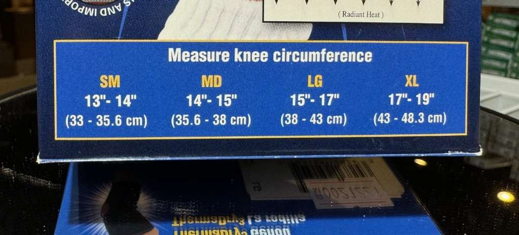Sport Aid GOLD ThermaDry3 Slip-On Deluxe Knee, X-Large (Knee Circ. 17″-19″)