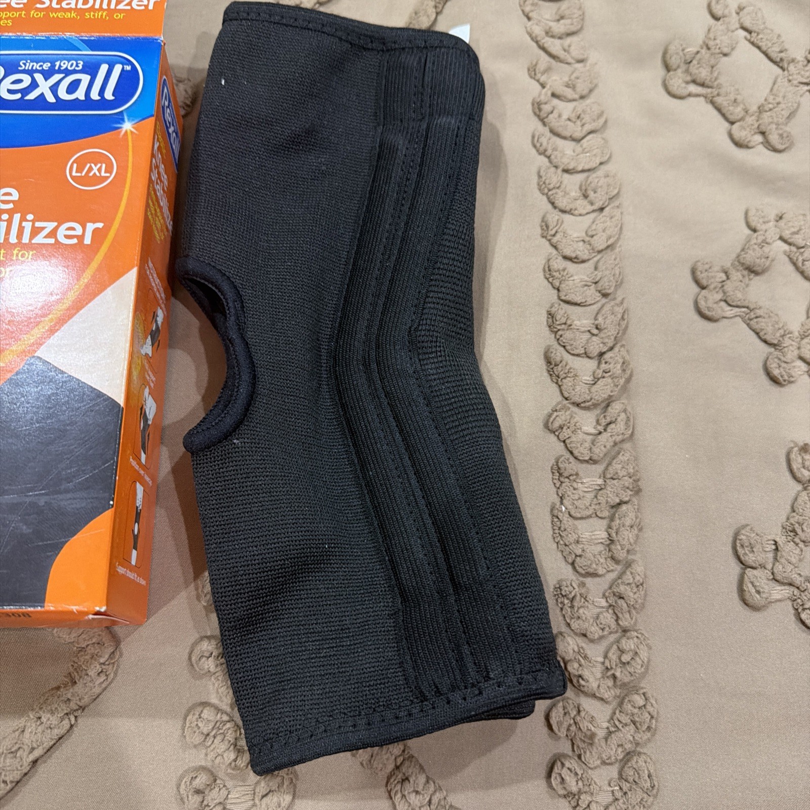 Rexall Elastic Knee Stabilizer Firm 1 Support Brace L/XL New