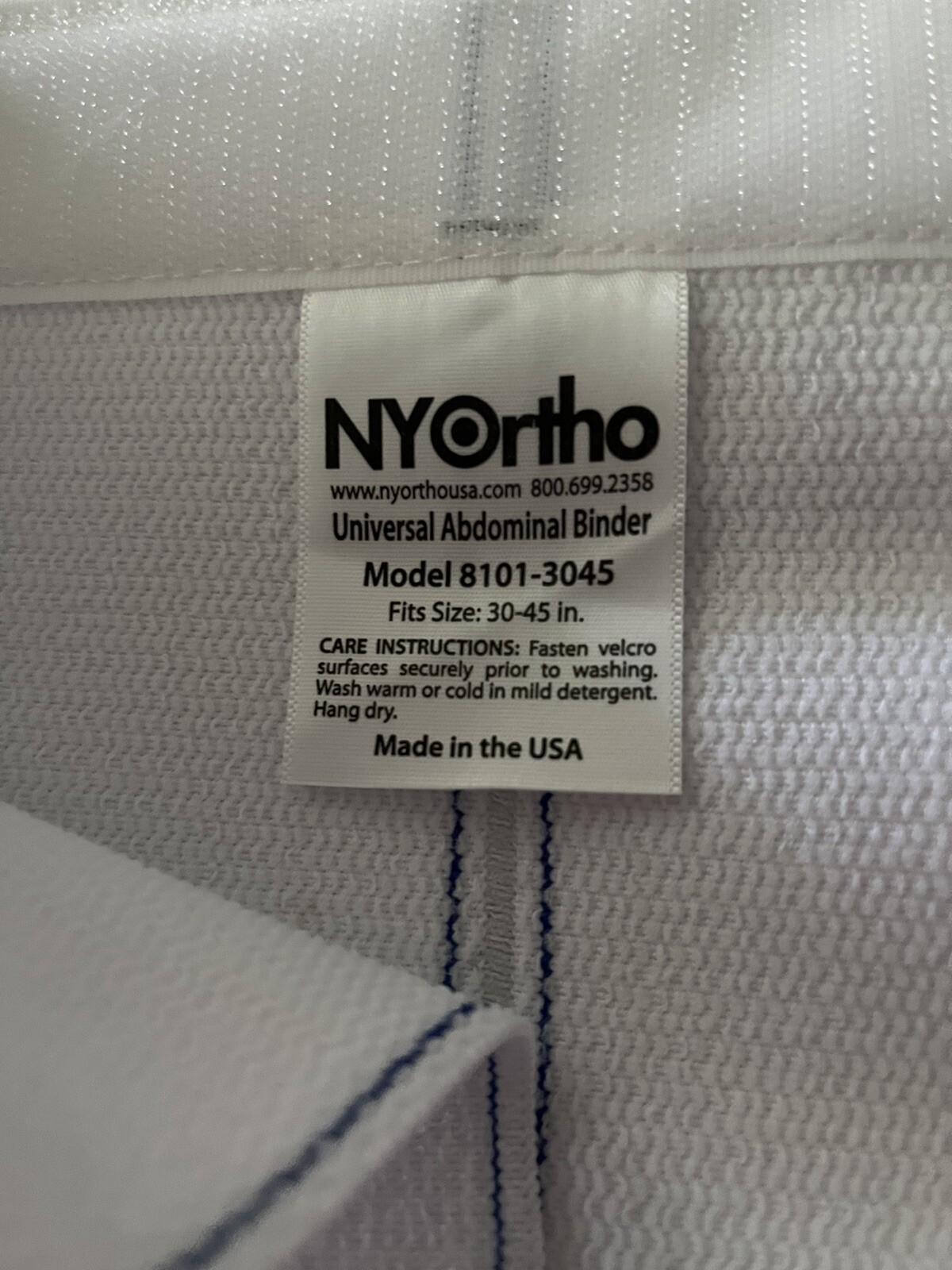 NY Ortho abdominal binder for men or women.