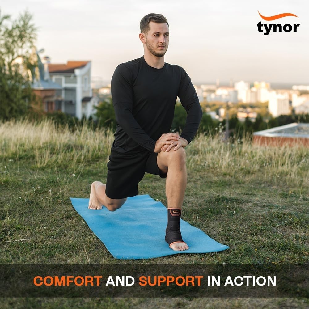 Adjustable Breathable Neoprene Ankle Support Brace for Injury & Sports