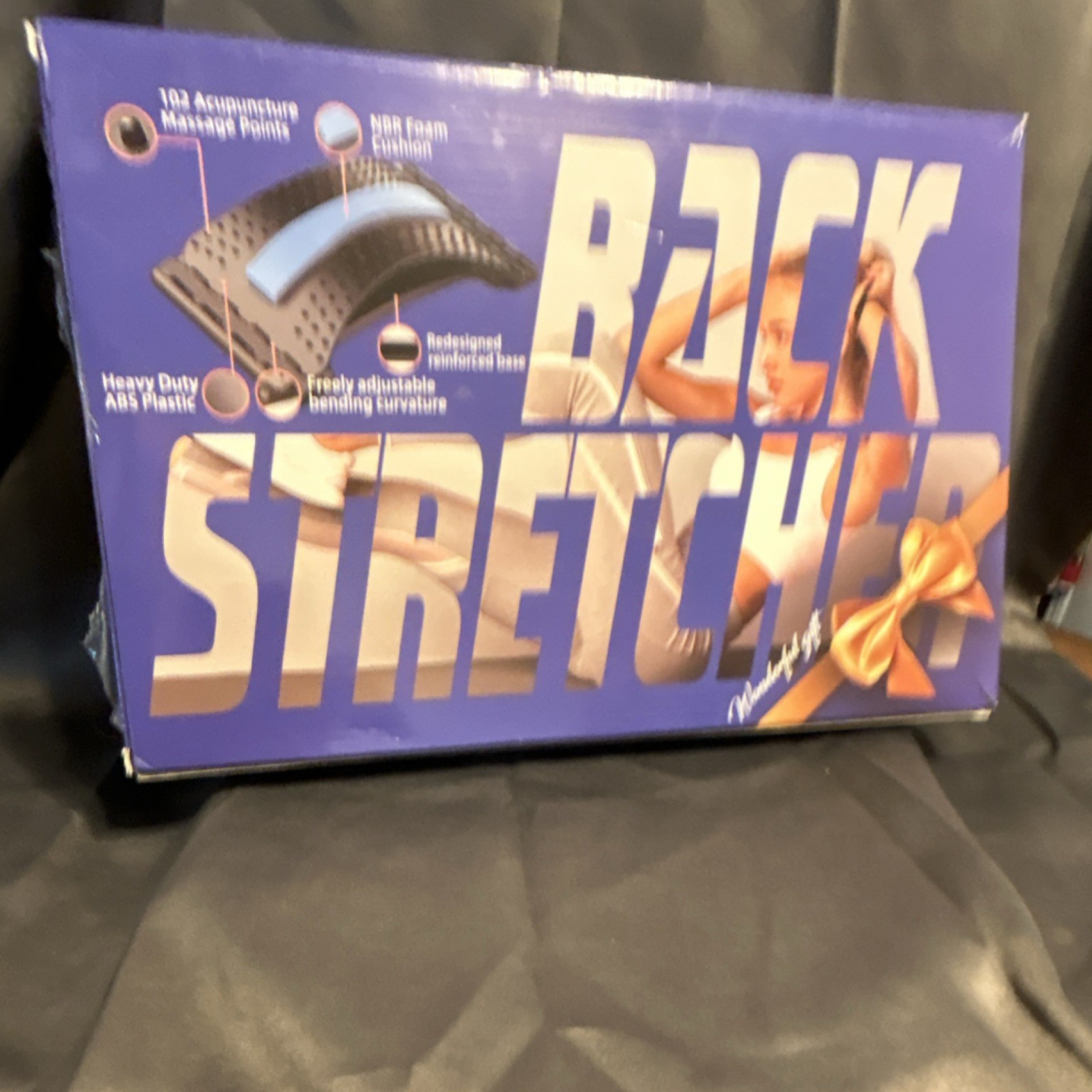Adjustable Back Stretcher with 102 Acupressure Massage Points ABS NBR Foam