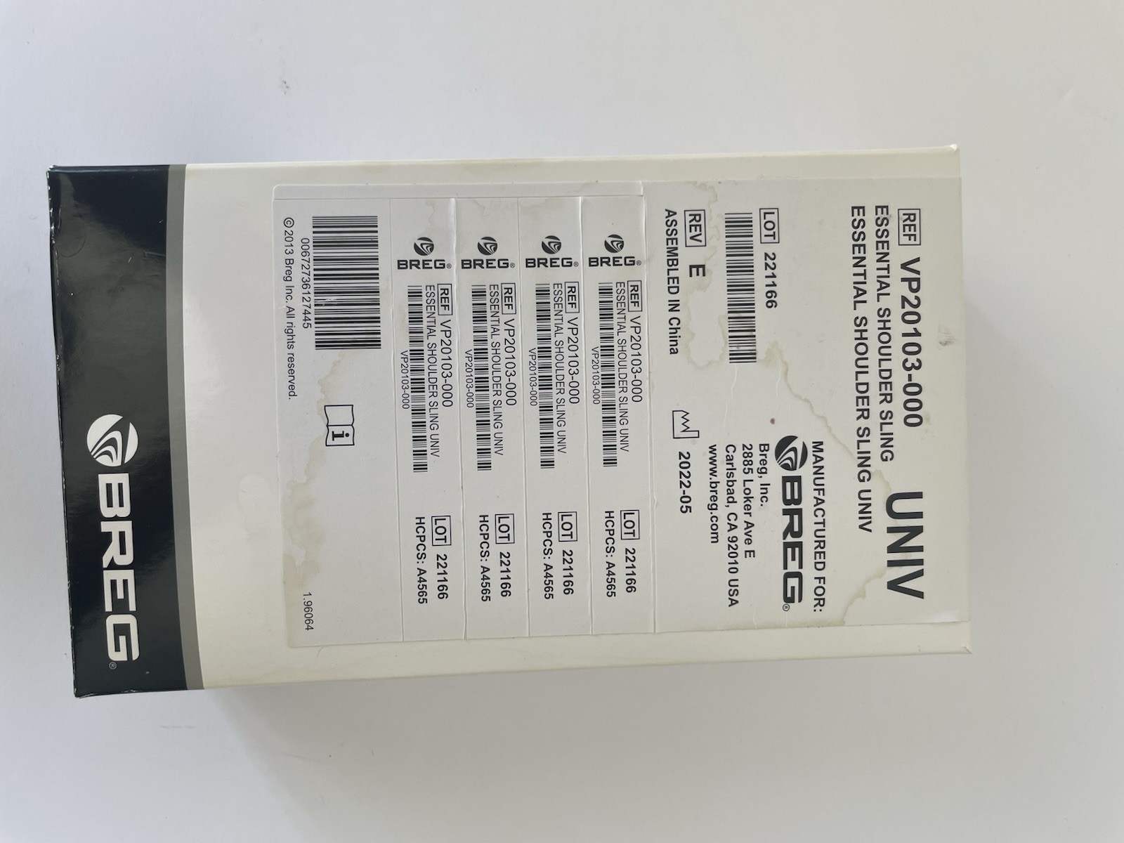Breg Universal Essential Shoulder Sling VP20103-000 NEW