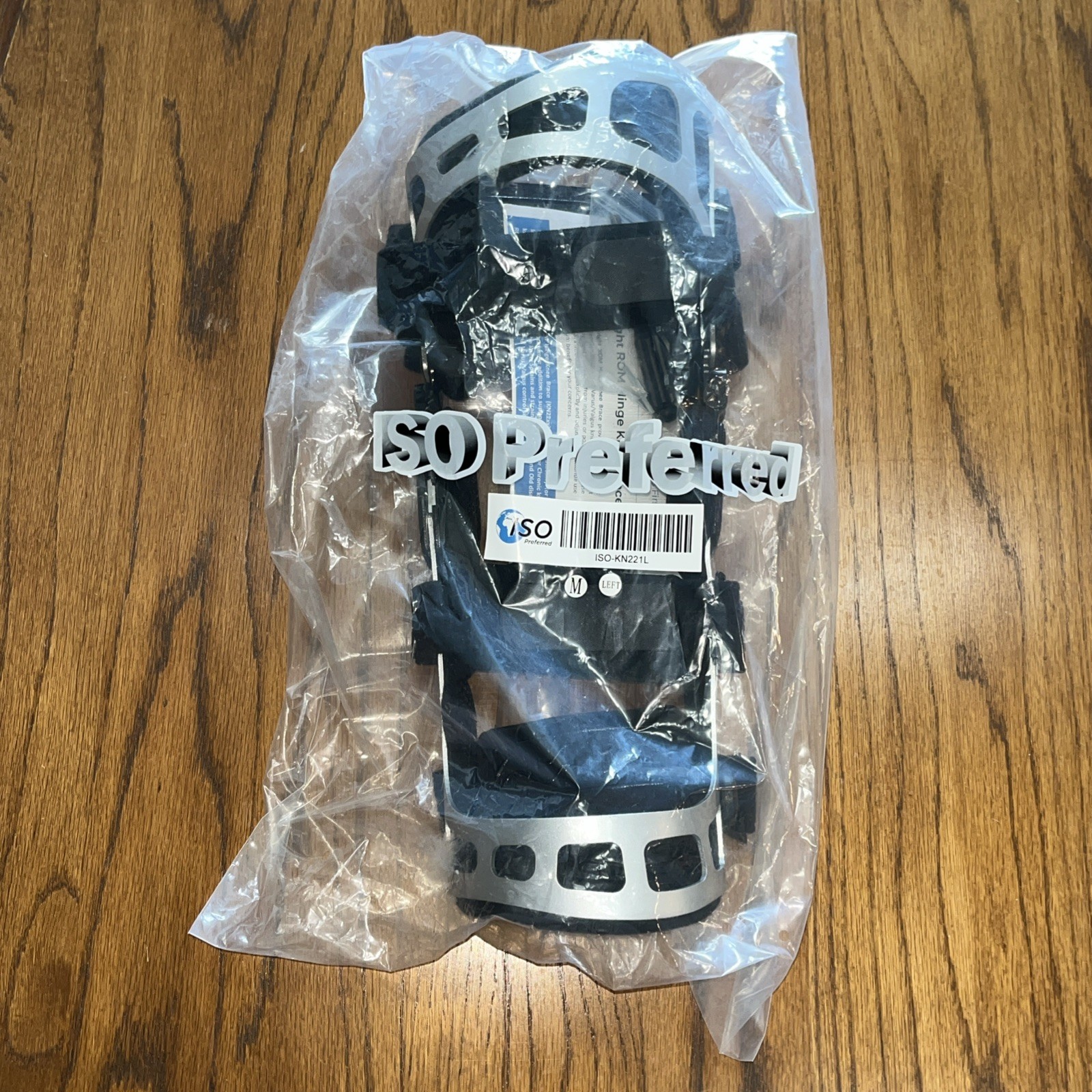 ISO Preferred OA Dual Upright ROM Hinge Knee Brace Post-Op Ligament Medium Left