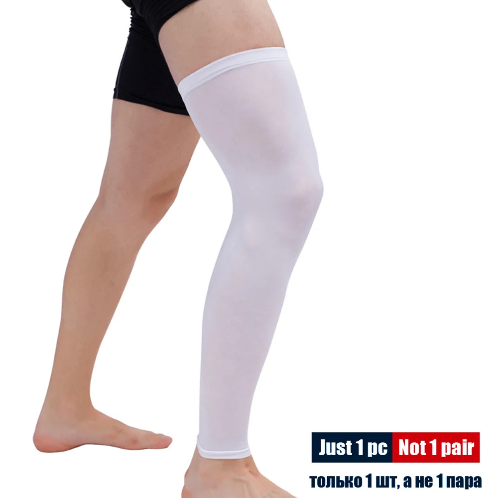 1Piece Sports Anti-UV Leg Compression Sleeves Anti-slip Breathable Leg Sock for