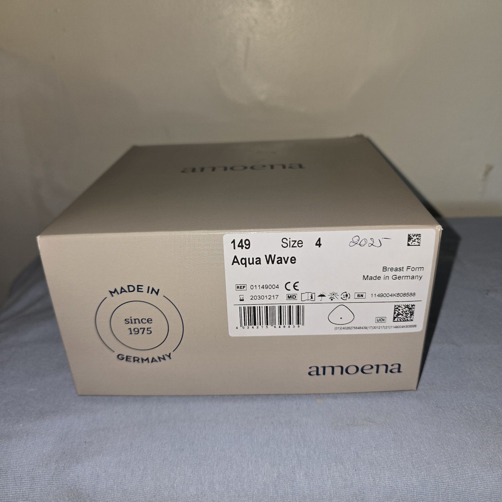 Amoena 149 Aqua Wave Breast Swim Form Size 4 Very Good Box Manual