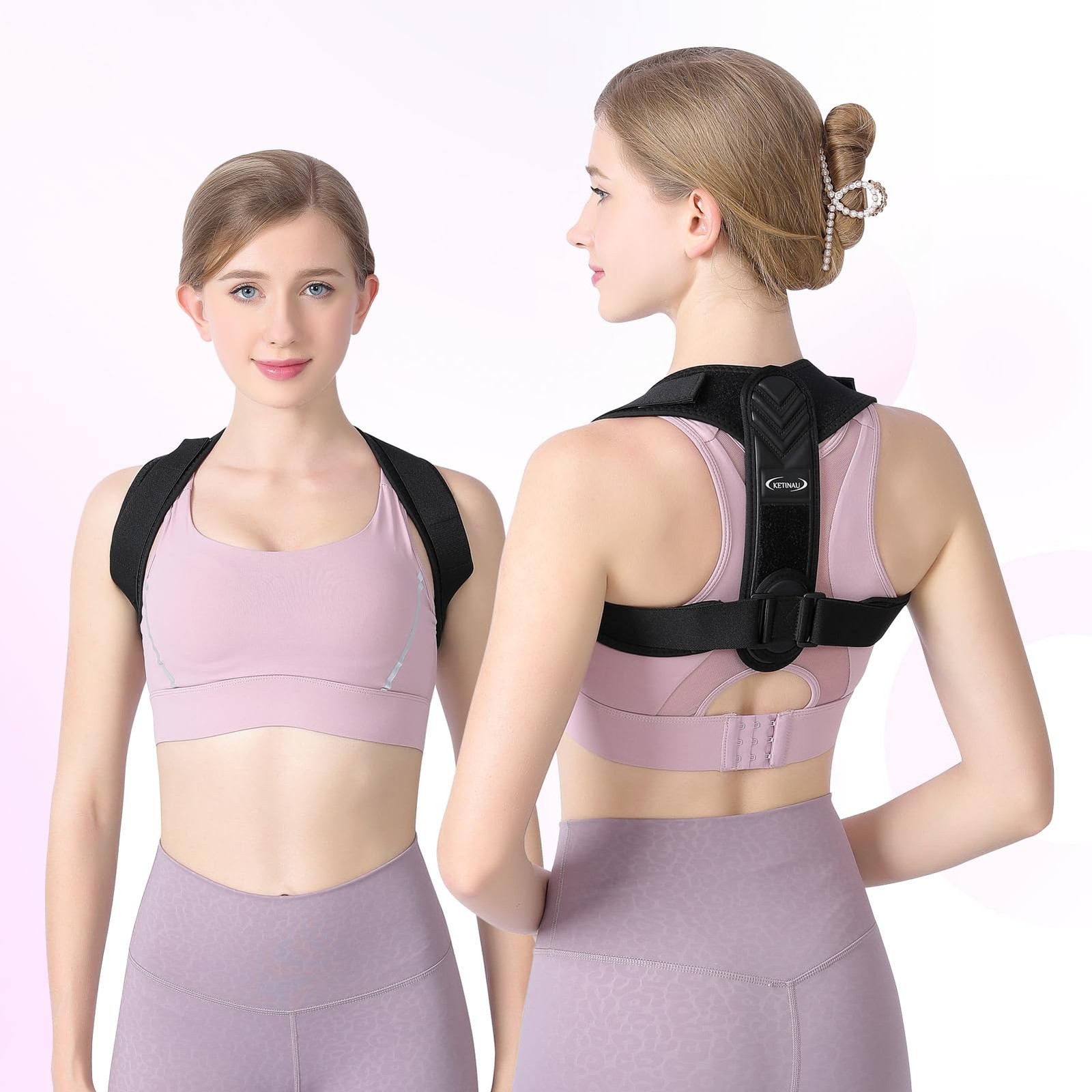Alsoay Posture Corrector for Women and Men, Back Brace Adjustable Medium