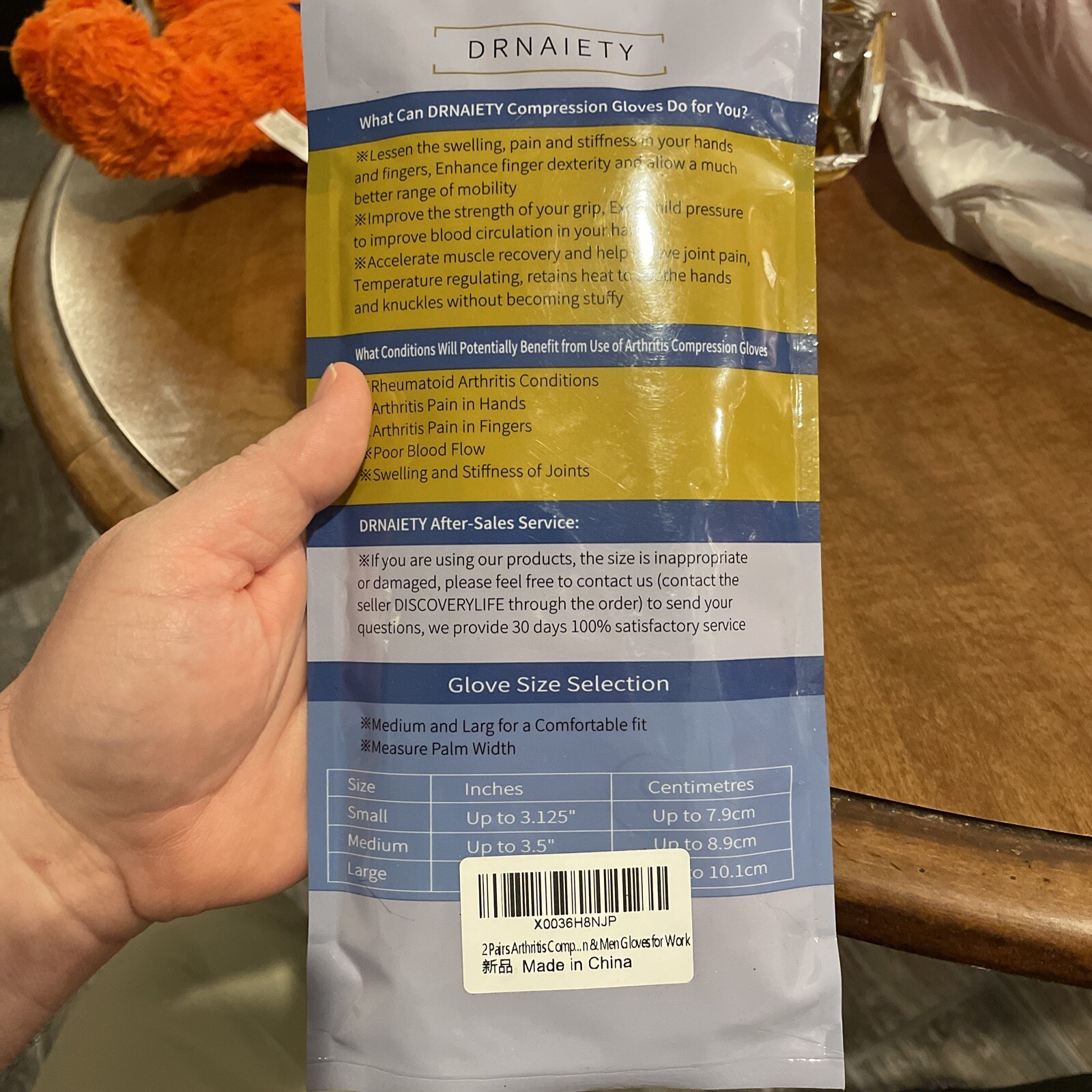 Arthritis gloves compression DRNARESTY size small two pairs￼