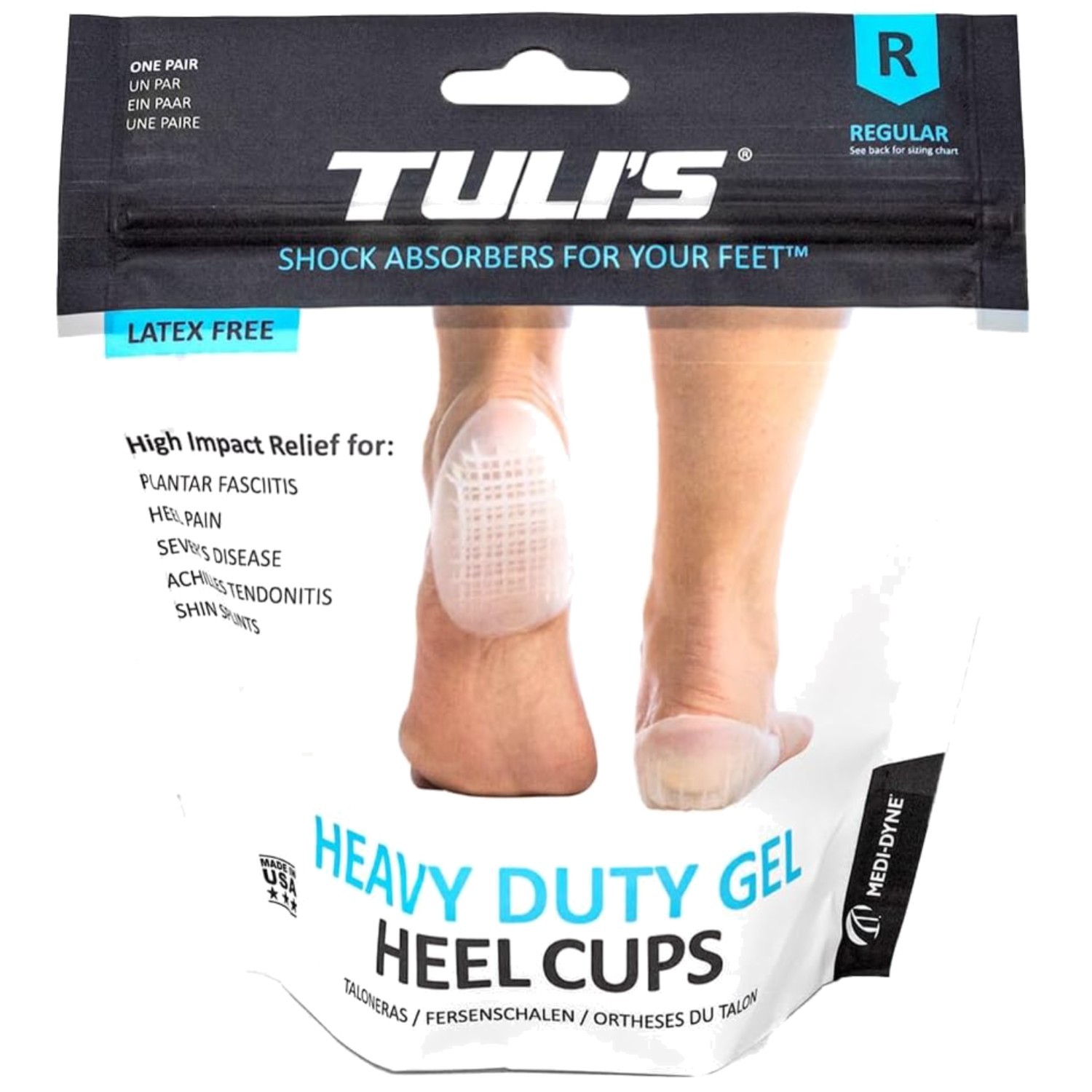 Plantar Fasciitis Gel Heel Pads, 1 Pair
