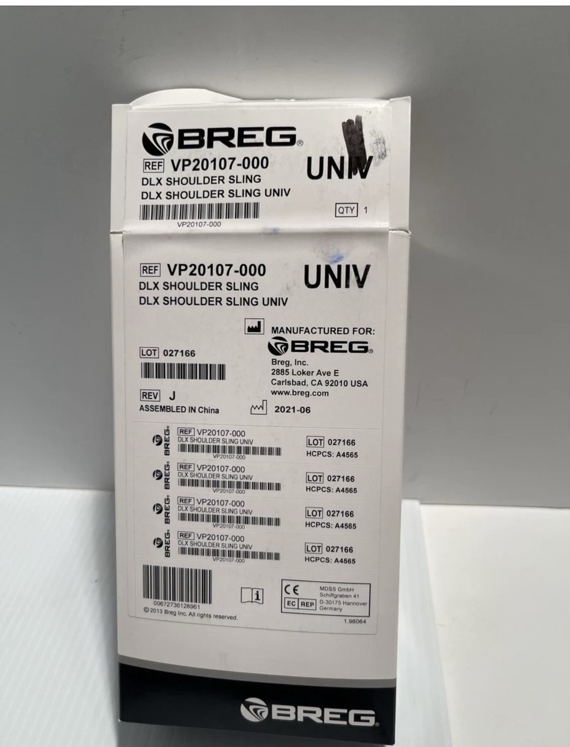 breg vp20107-000 universal deluxe shoulder sling