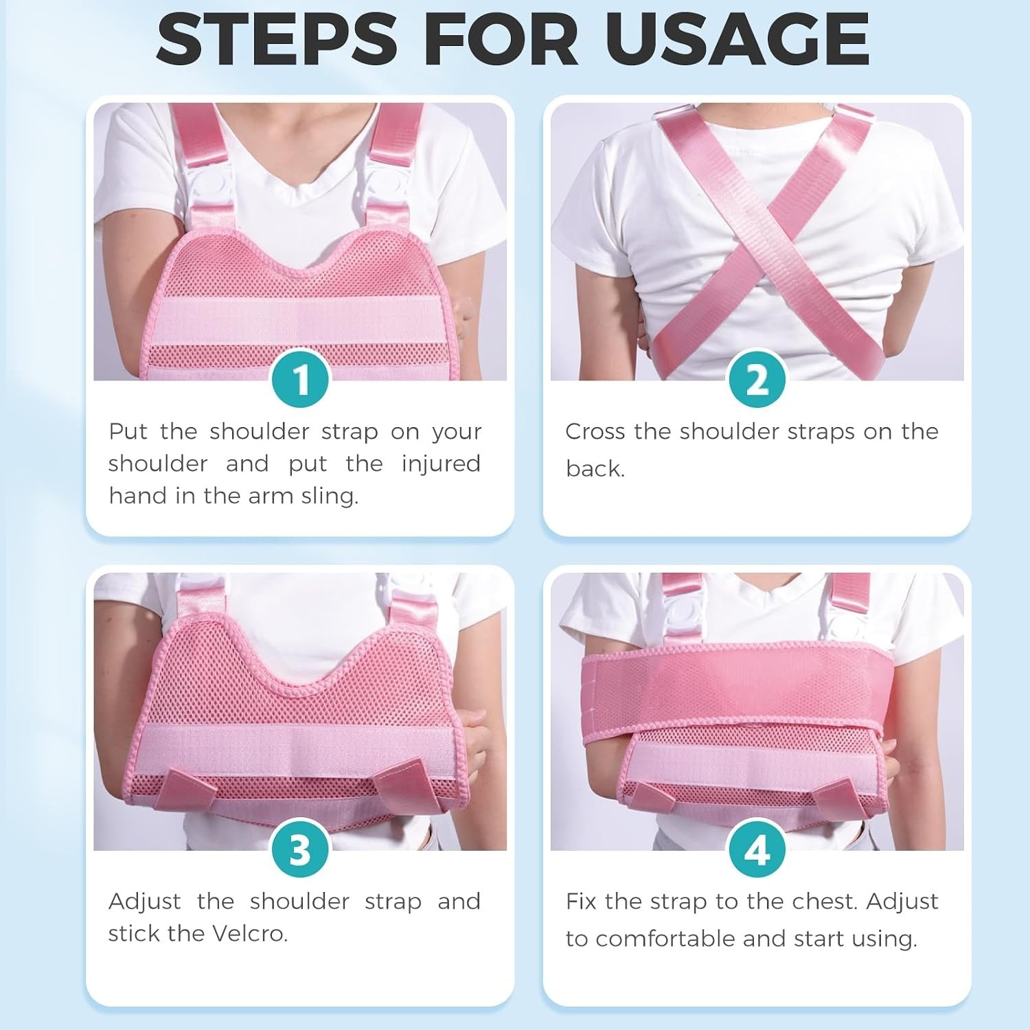 Kids Upper Extremity Sling, Breathable & Comfort Arm Sling Shoulder Immobilizer