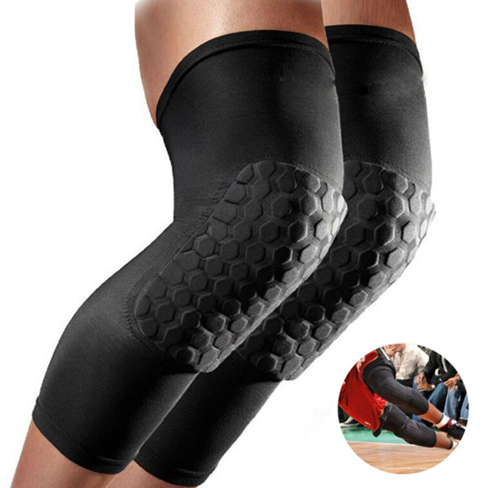 HONEY PADS SPORT SLEEVE KNEE SUPPORT BRACE BASKETBALL ELASTIC COMPRESSION