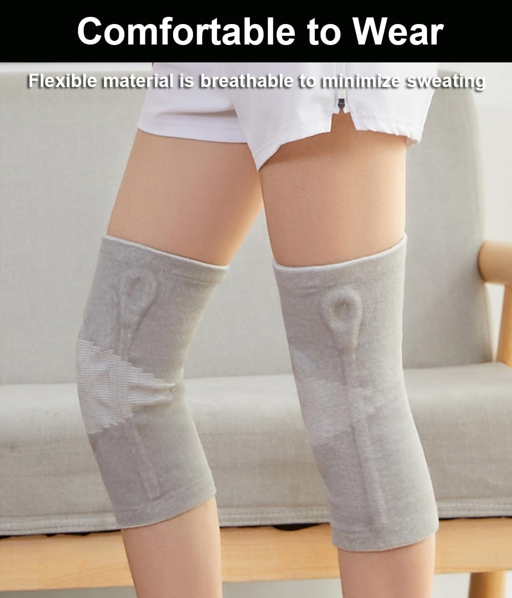 Knee Brace for Women Men with Side Stabilizers & Patella Gel Pad, 2 Pack Knee…
