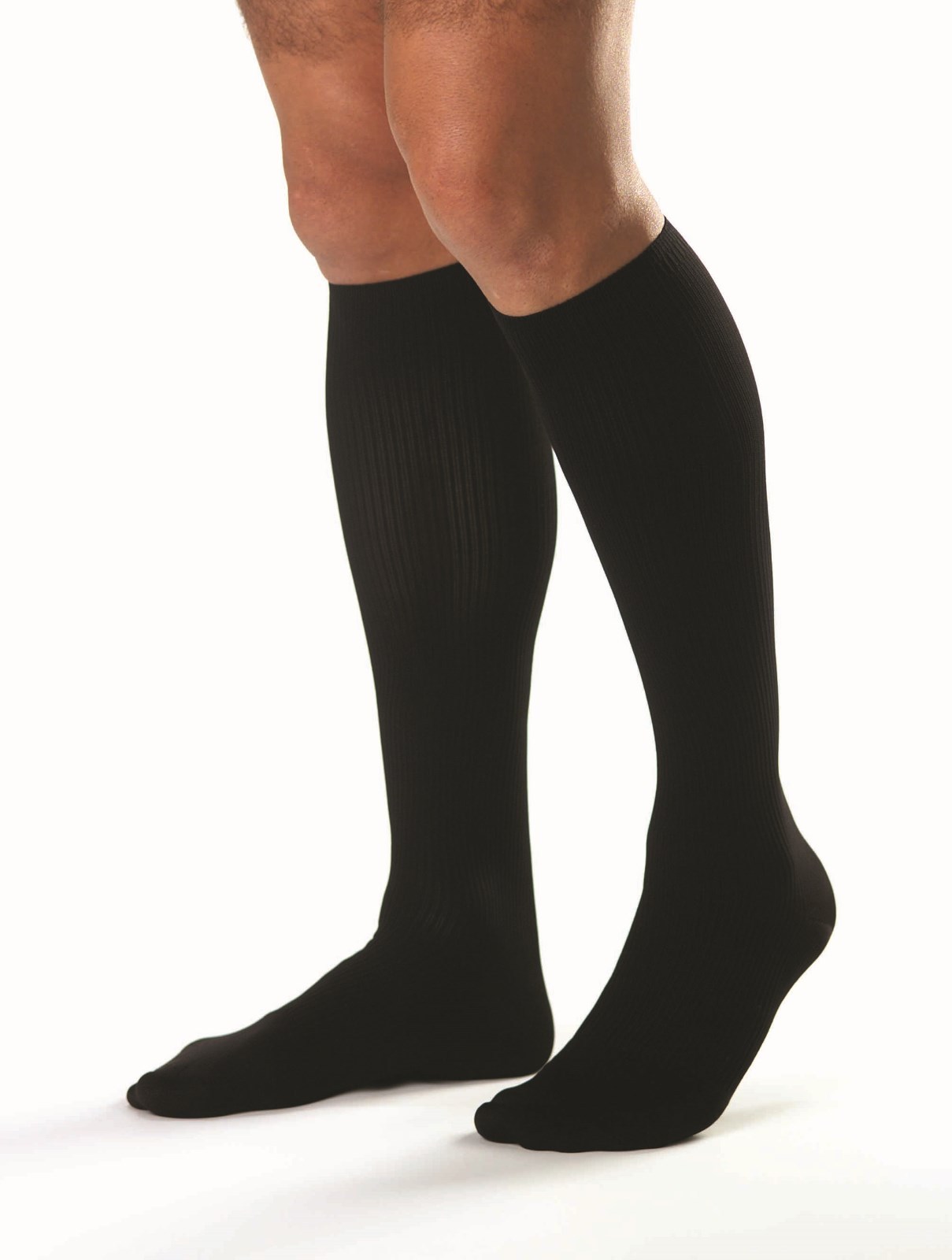 Jobst For Men Compression Knee Socks 8-15 mmHg Therapeutic Supports Casual Ribbe