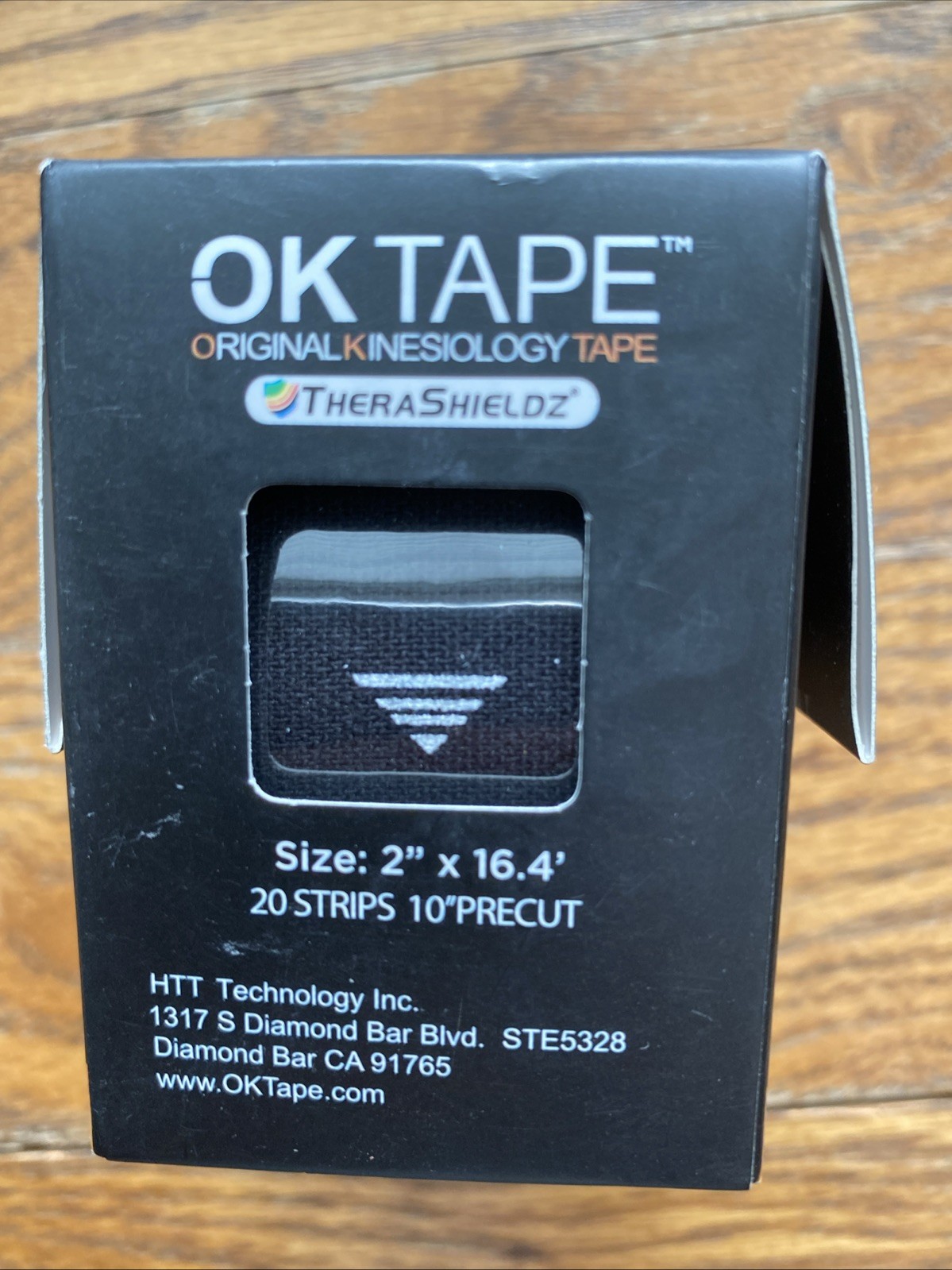 OK TAPE Kinesiology Tape 2 Inch X 16.4 Feet Precut Classic 20 Strips Black