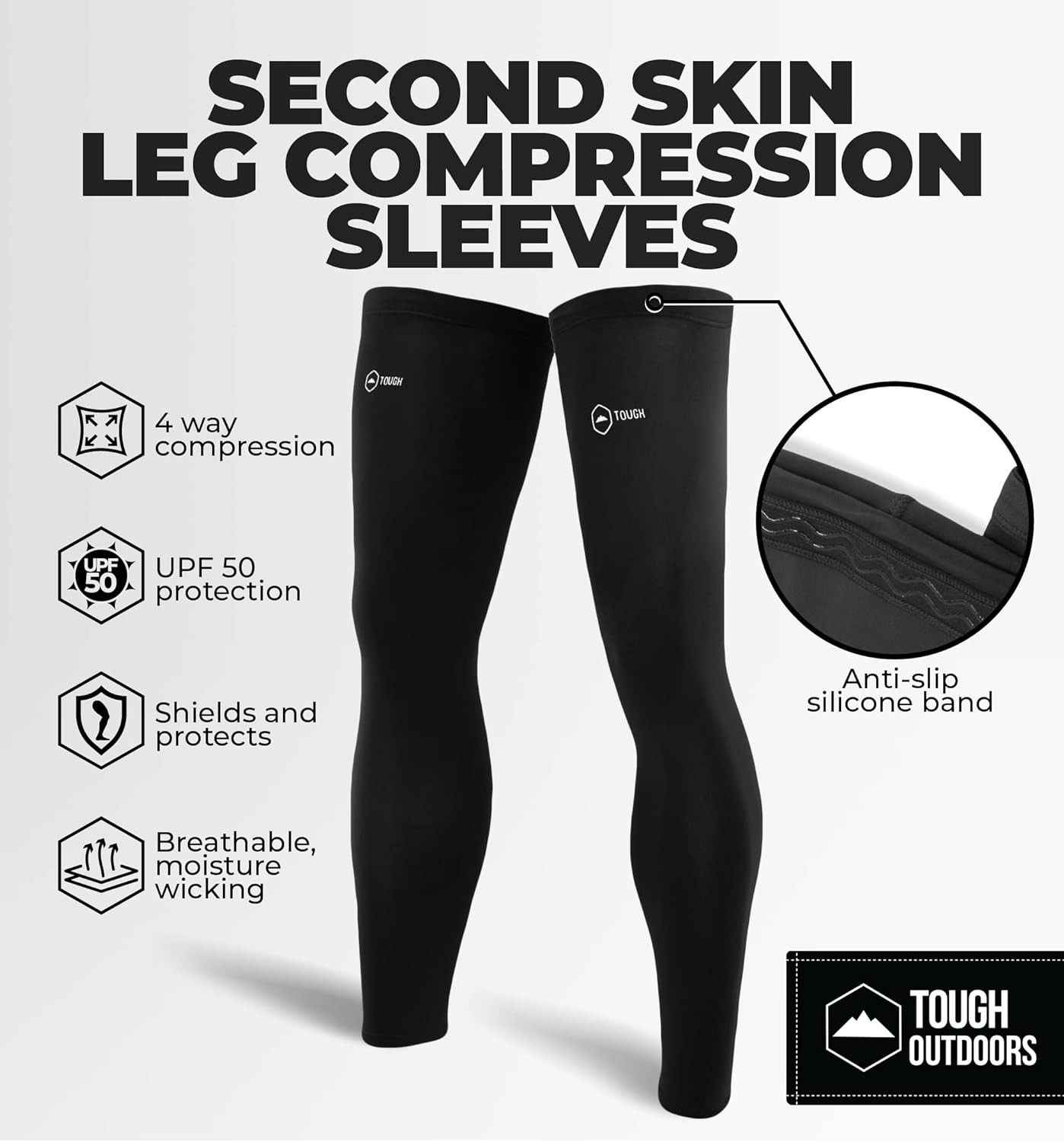 Leg Compression Sleeve – Leg Sleeves for Men & Women – Compression Calf Sleev…