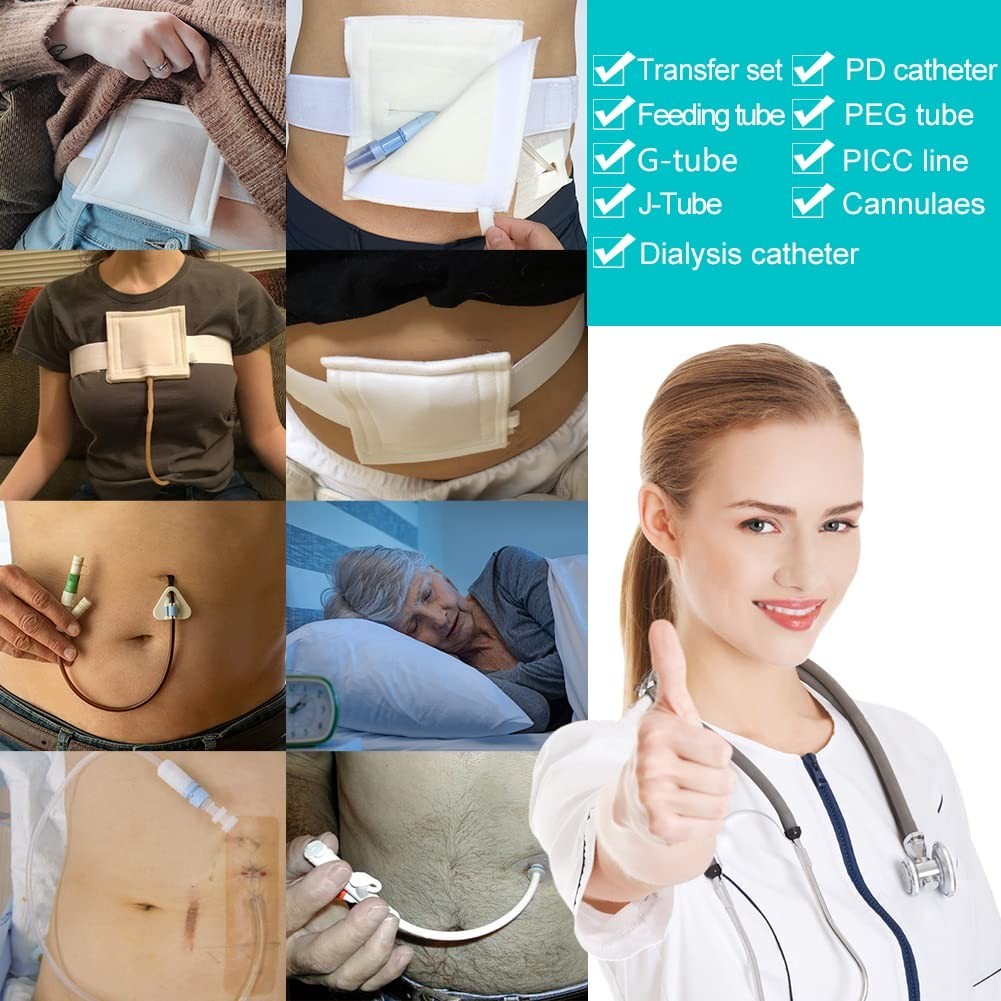2 Pack Feeding Tube Belt – Breathable G-Tube Holder, Abdominal Support, No Tapin