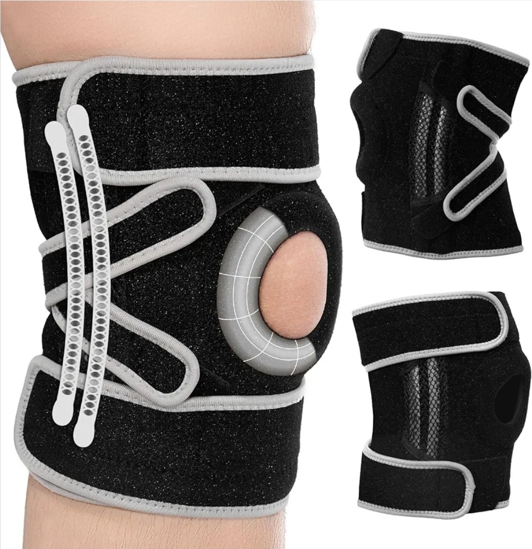 POWERLIX Adjustable Knee Brace Unisex Large Black