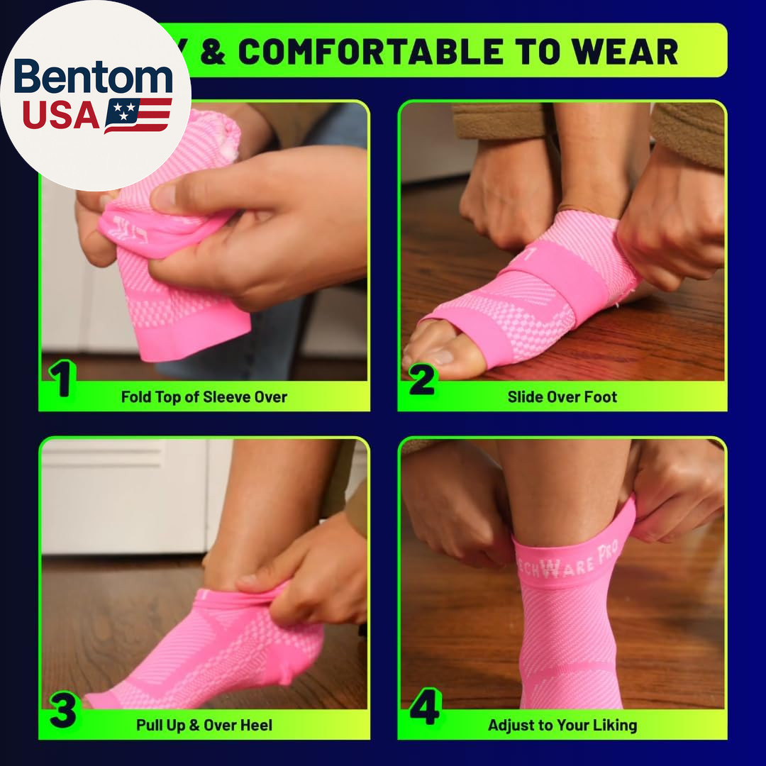 Ankle Brace Compression Sleeve – Plantar Fasciitis Sock. Relieves Achilles Tendo