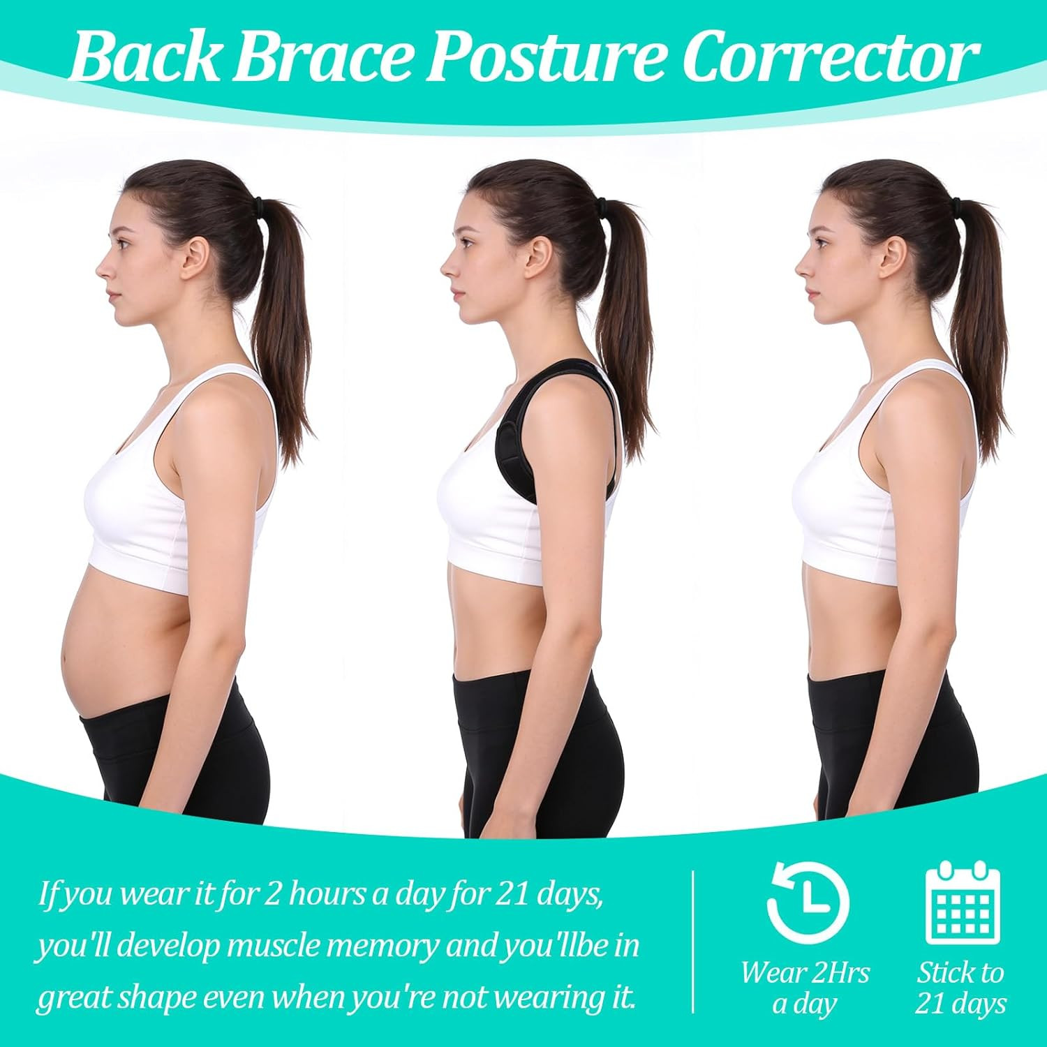 Posture Corrector Adjustable Comfortable Back Brace Lightweight Breathable Upper