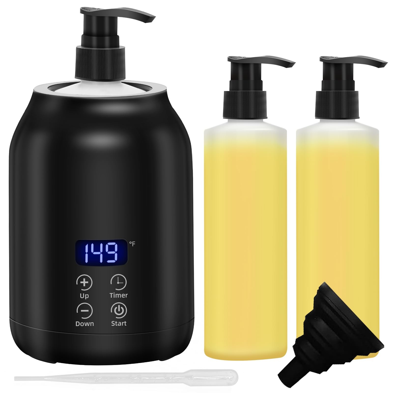 Massage Oil Warmer, Yofuly Electric Single Bottle without Face Roller, Black