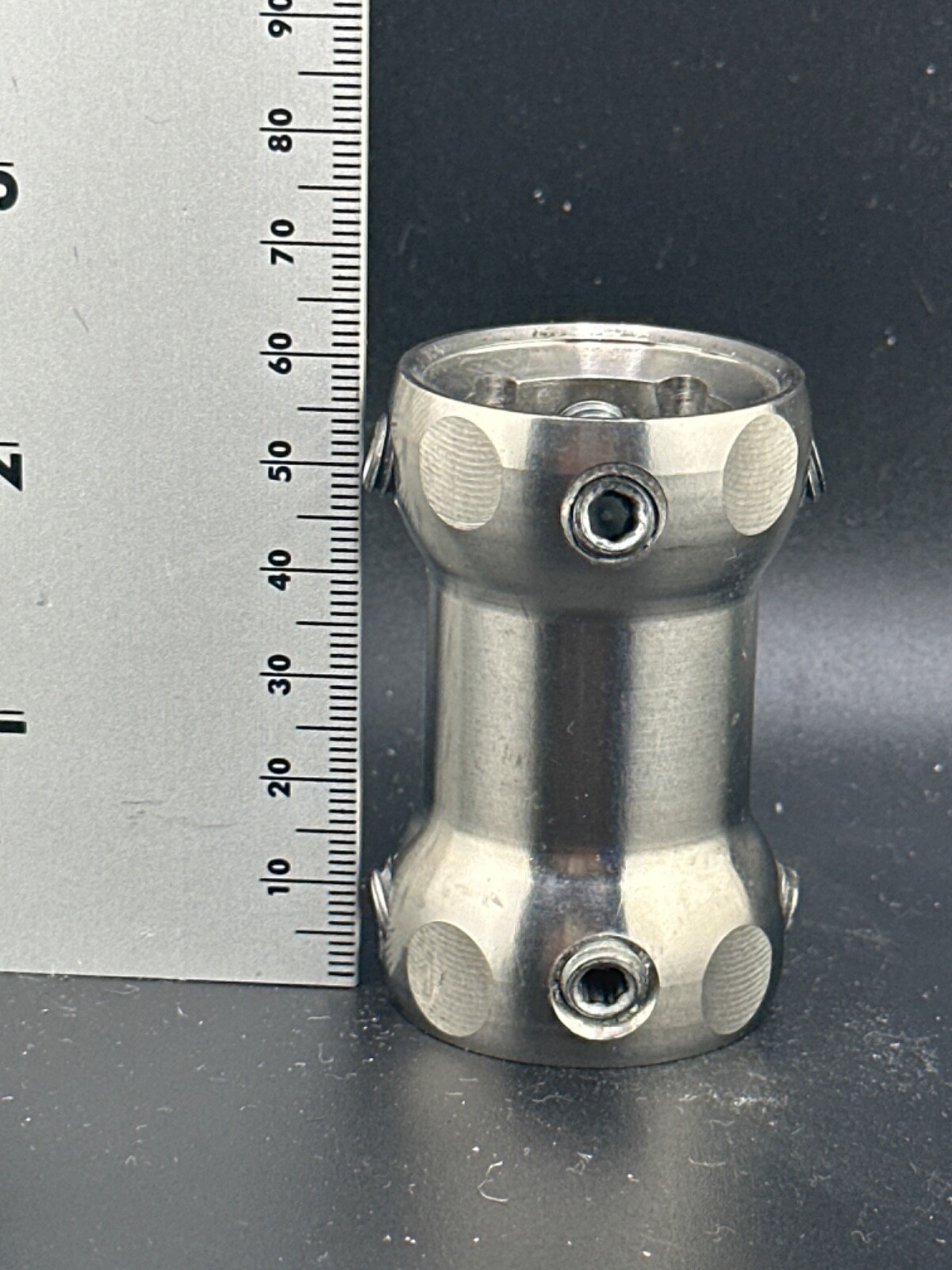 Prosthetic double end female receiver. 30mm parts components adapters