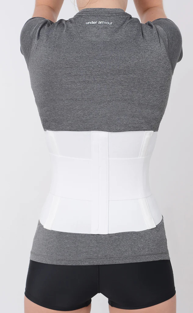 Advanced Ortho Premium Lumbar Sacral w/Abdominal Belt (White) Small