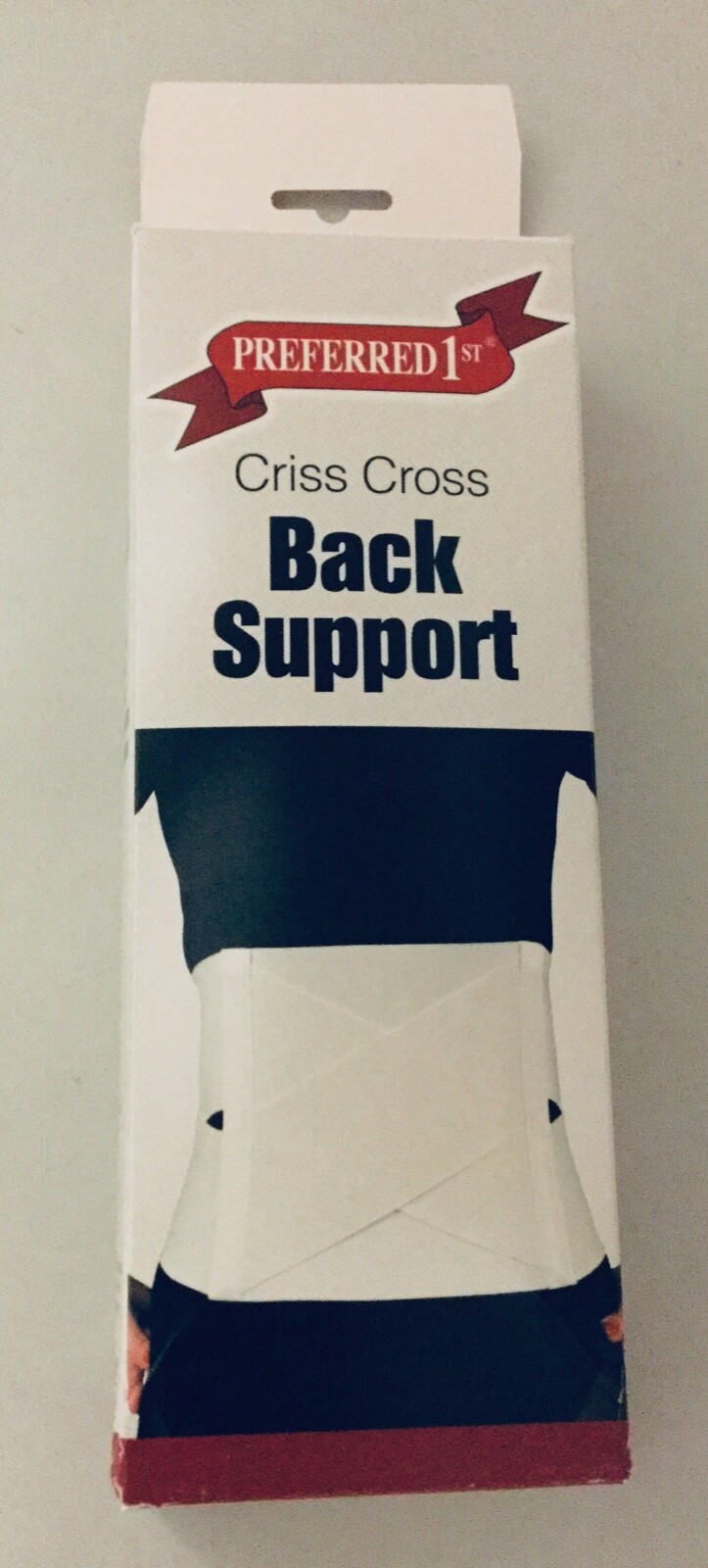 Scott Specialties Preferred 1st Criss Cross Back Support White Medium 30”-36″