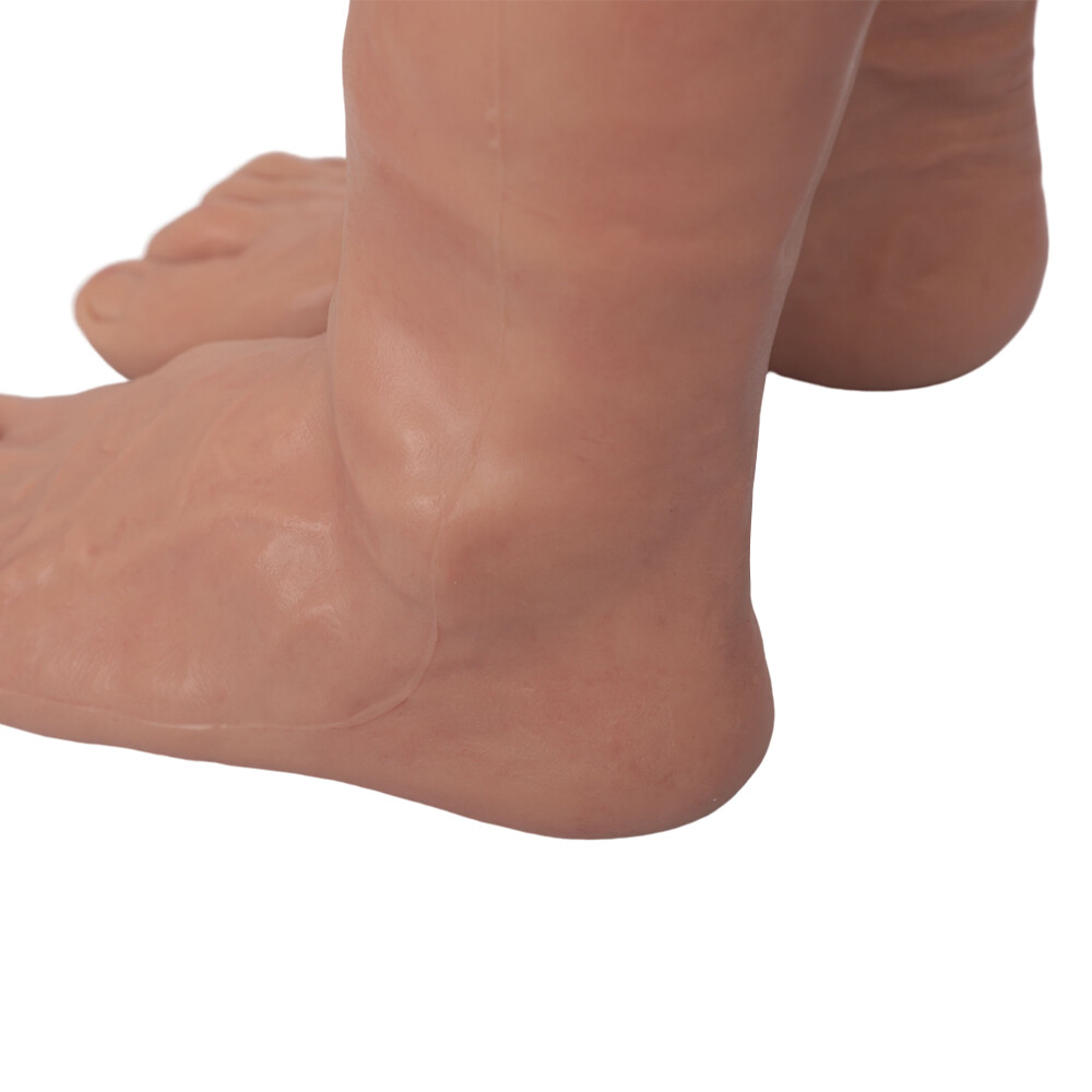 Highly Simulated Skin Artificial Silicone Prosthesis Foot Sleeve Leg Cover Scars