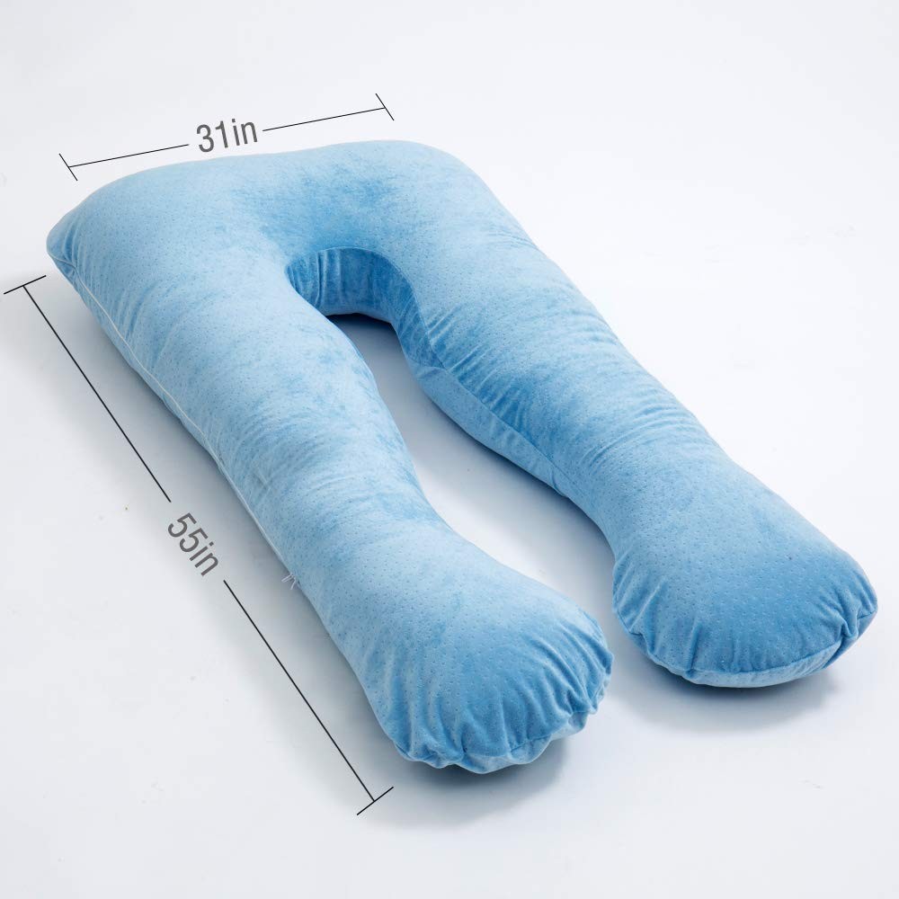 Pregnancy Pillow, U Shaped Full Body Pillow for Maternity Support, Sleeping P…