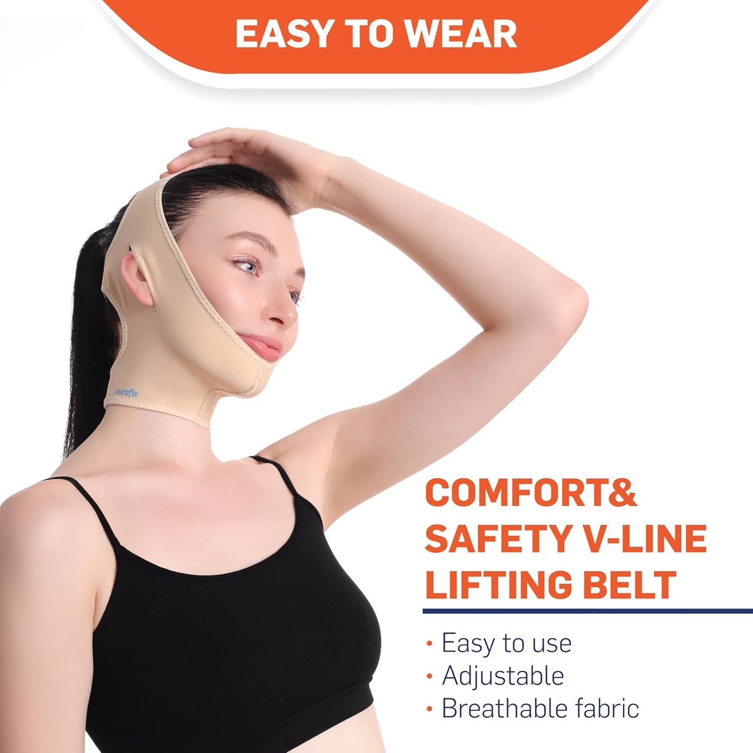 Comfortable Chin Lifting Wrap for Women – Machine Washable Post-Surgery Support