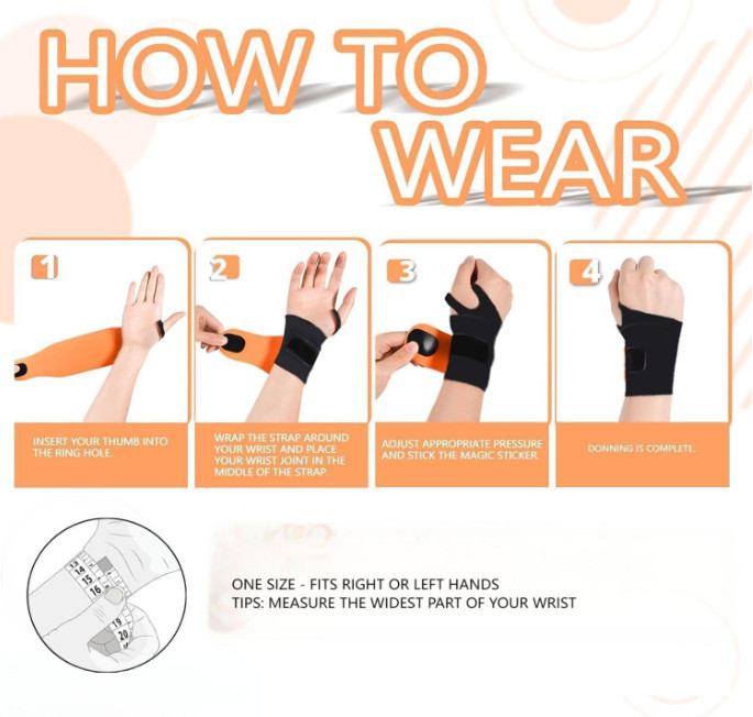 Wrist Brace Support for Carpal Tunnel Pain Relief, Ultra Thin Elastic for Tear,