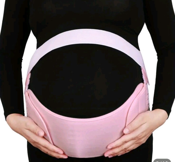 Pregnancy Support Belt Maternity Belly Band Back Pain Relief Adjustable Pink NEW
