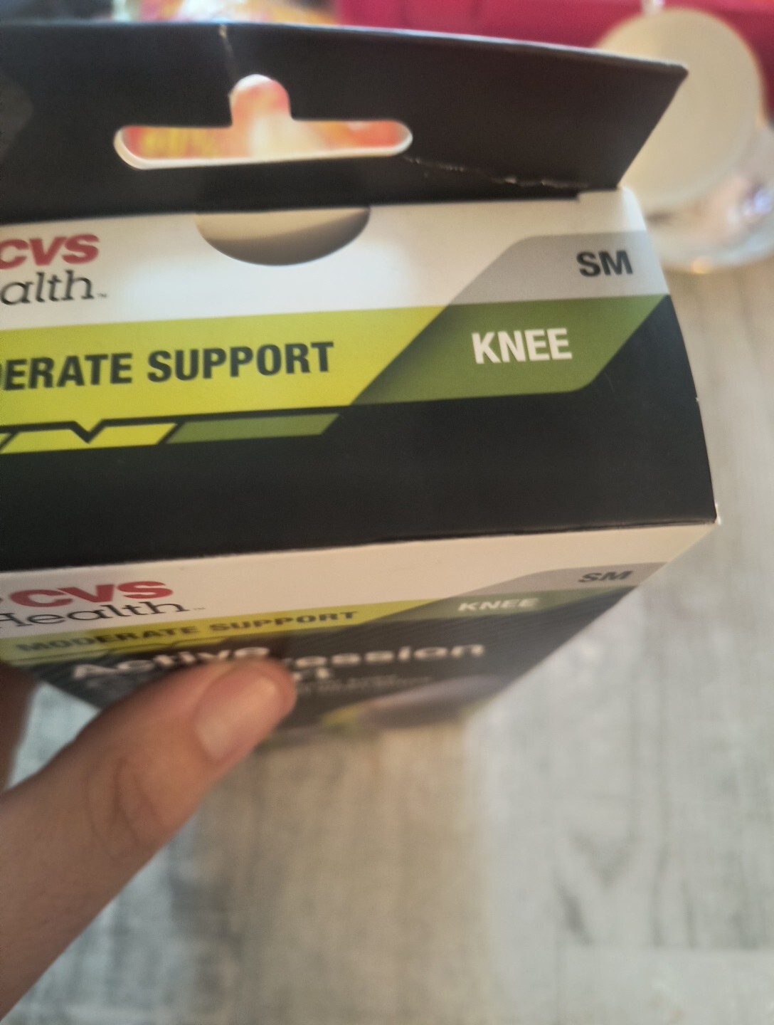 CVS Health Active Compression Knee Support Breathable Material Size Small