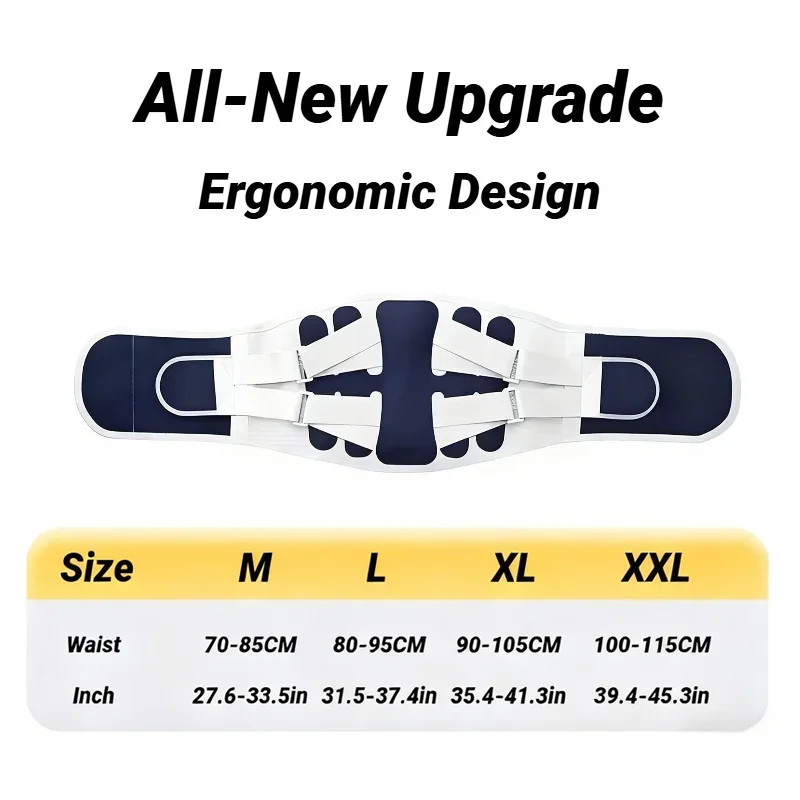 Back Brace Support Belt For Lower Pain Relief Adjustable Men Women Waist Lumbar