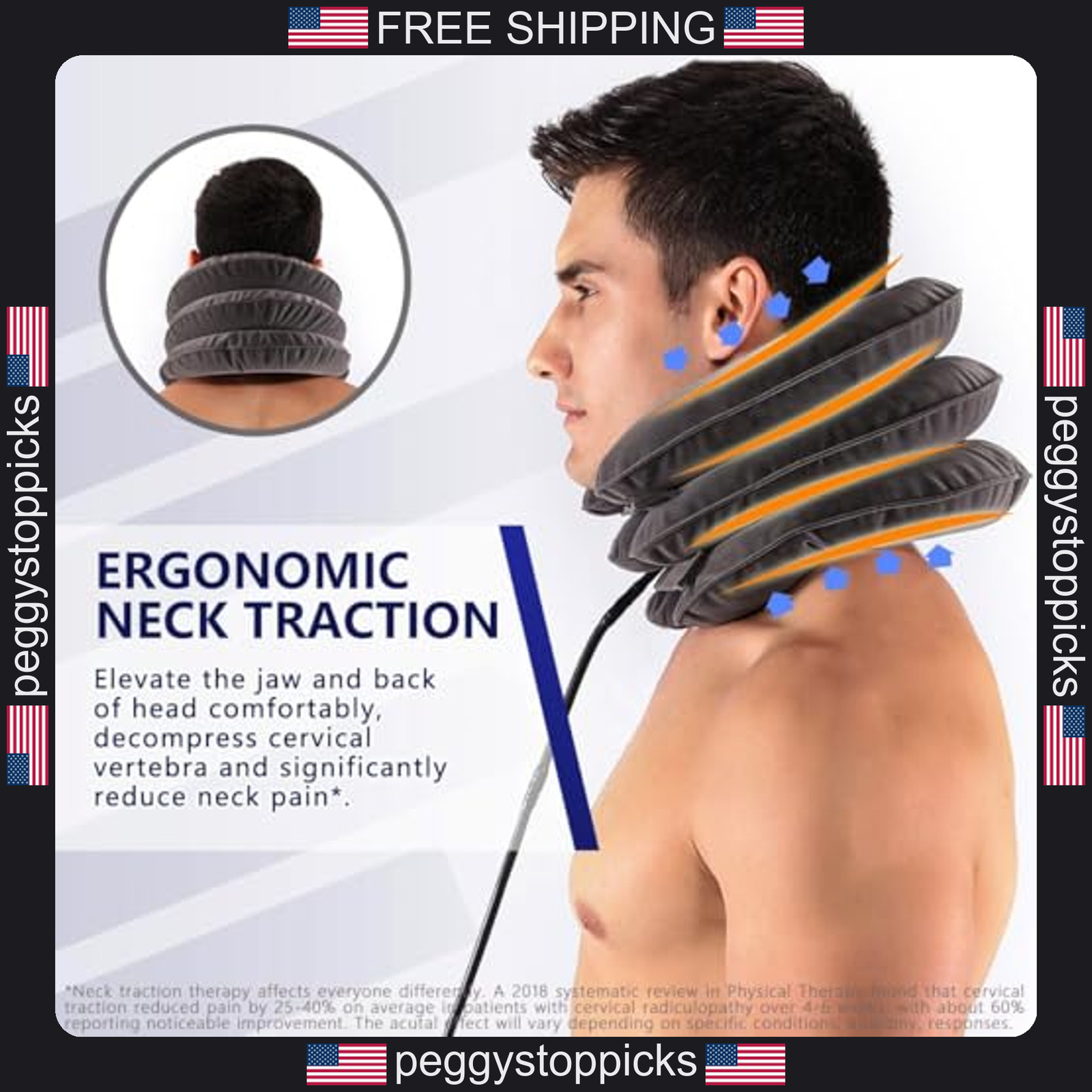 Inflatable Neck Traction Device for Pain Relief and Posture Support