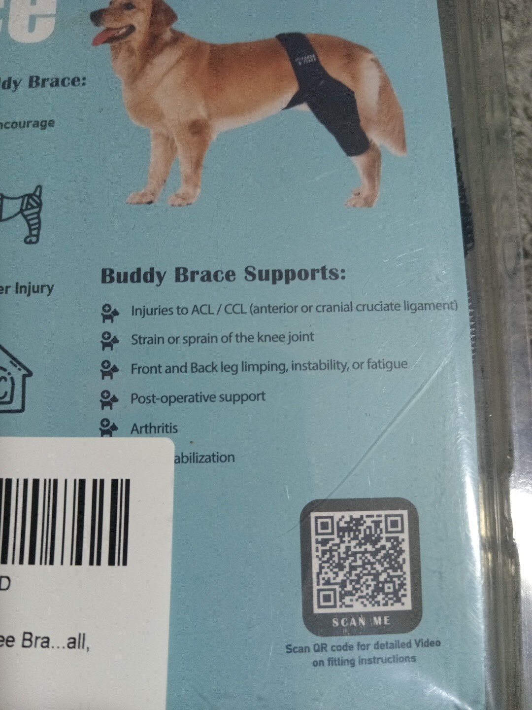 Dog Knee Brace, Dog Leg Brace Dog ACL Brace Hind Leg, Dog Hip Brace, Size: Large